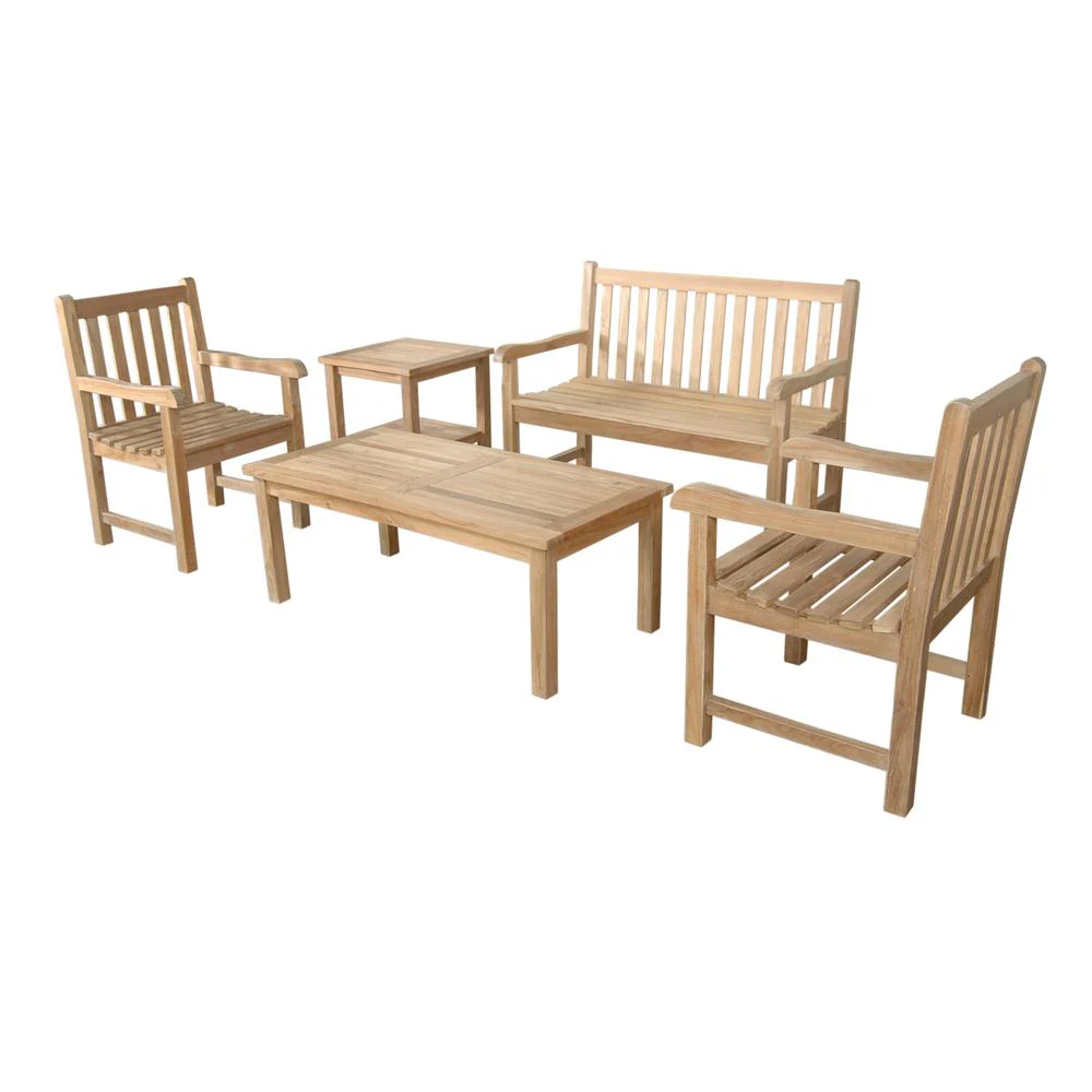 Classic 2-Seater 5-Pieces Conversation Set By Anderson Teak - Image 3