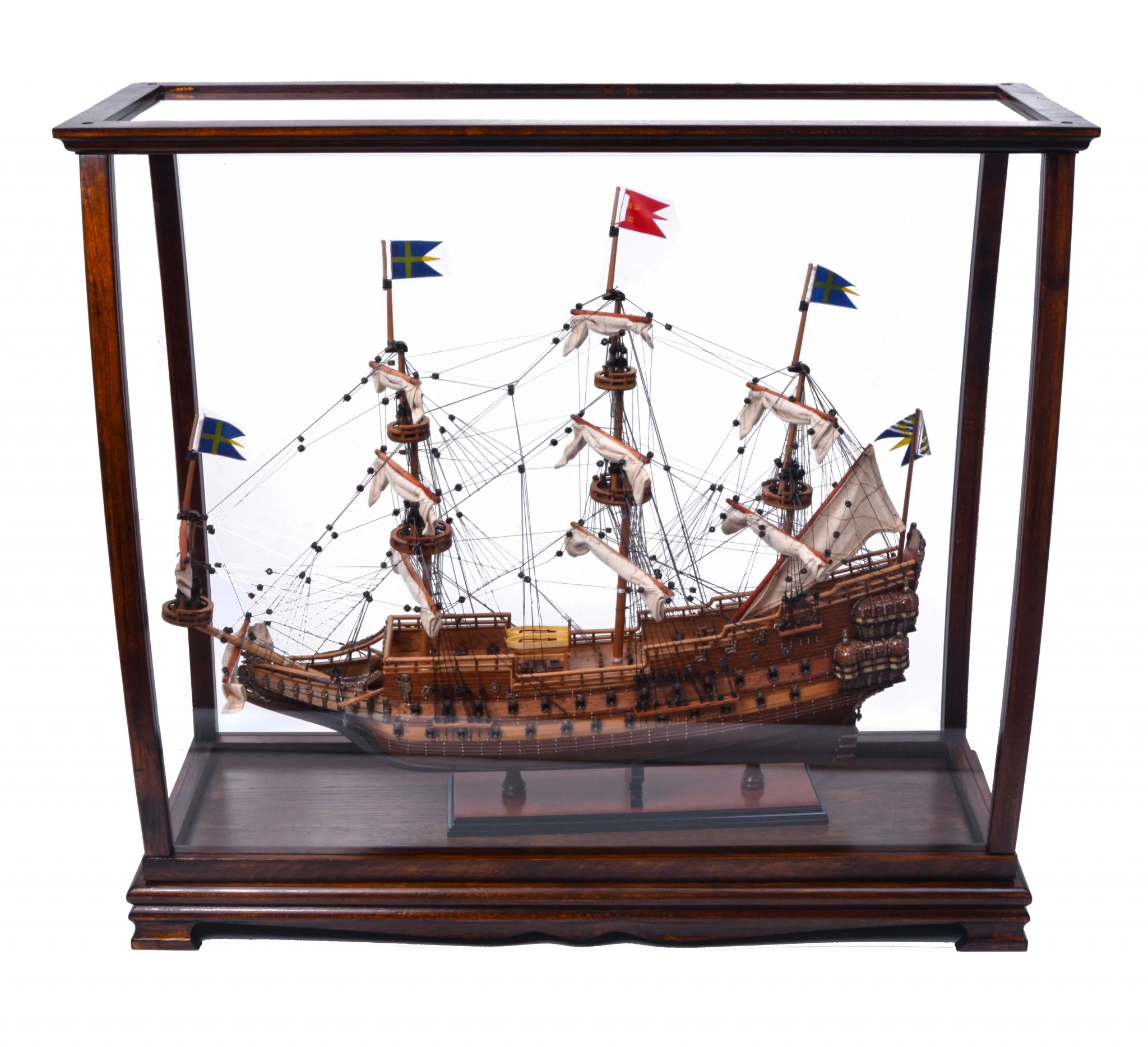 Classic Brown For Midsize Tall Ship Display Case By Homeroots - Image 4