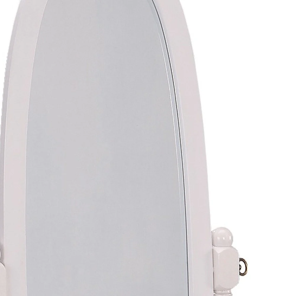Classic Cherry Finish Cheval Standing Oval Mirror By Homeroots - Image 8