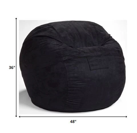 Classic Cozy Royal Blue Bean Bag Chair By Homeroots - Image 12