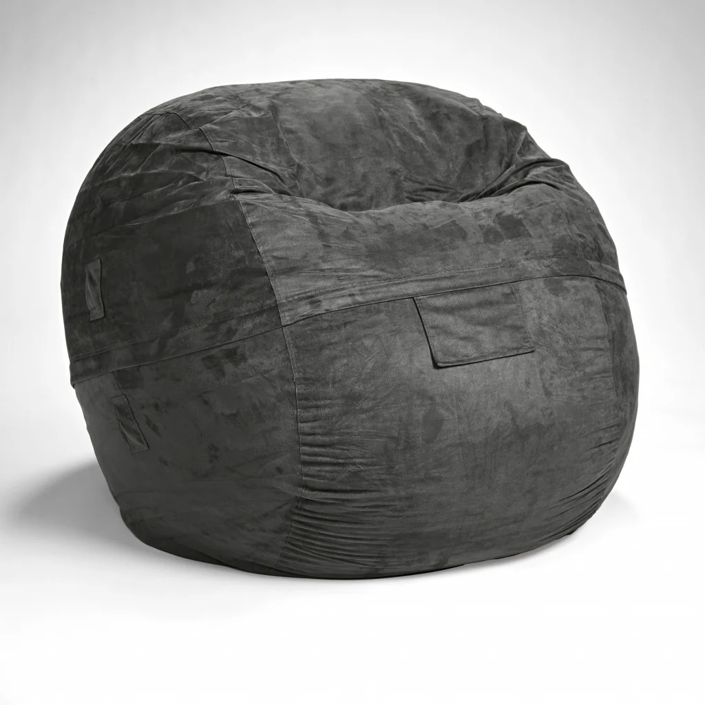 Classic Cozy Royal Blue Bean Bag Chair By Homeroots - Image 6