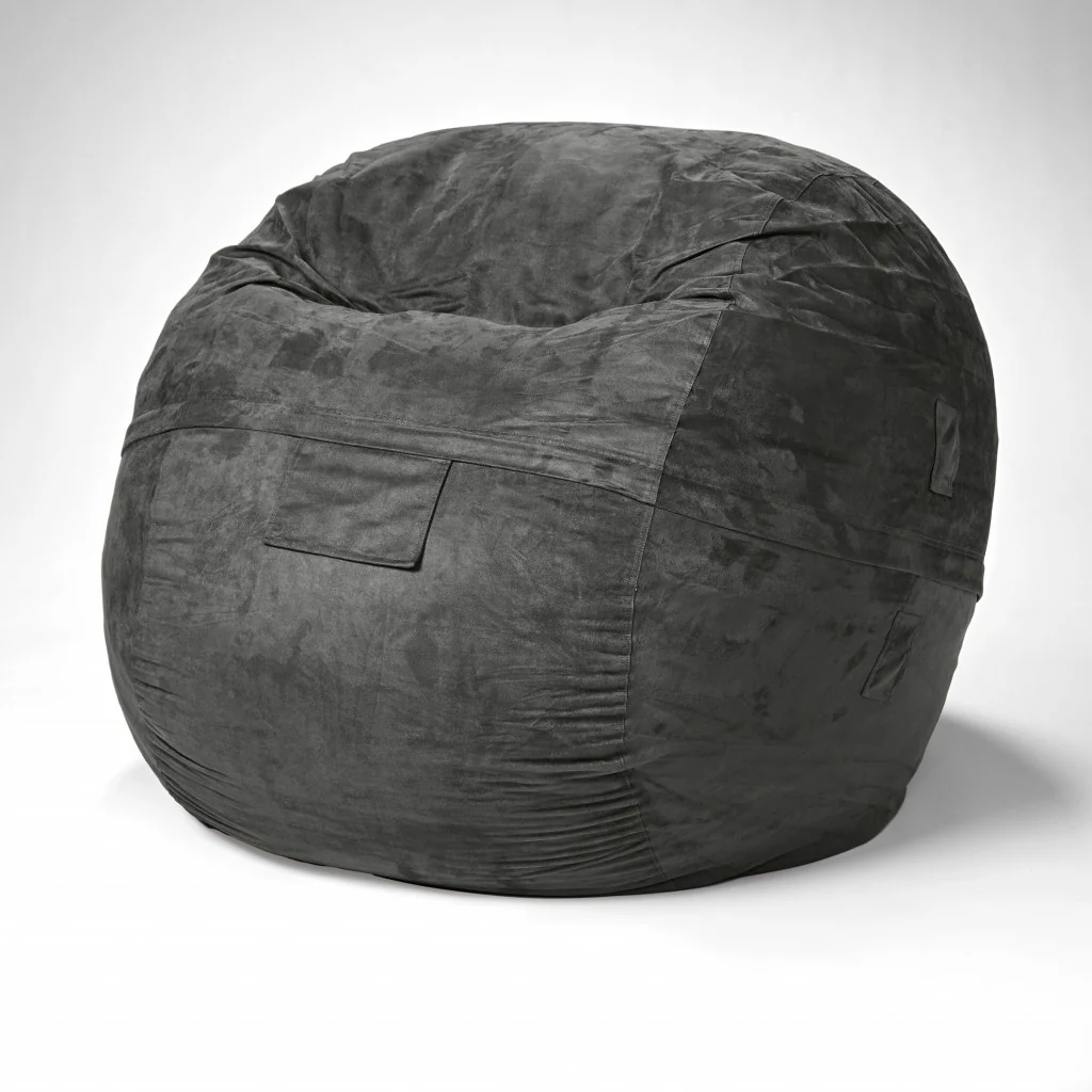 Classic Cozy Royal Blue Bean Bag Chair By Homeroots - Image 8