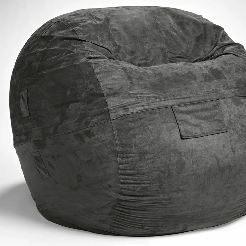 Classic Cozy Royal Blue Bean Bag Chair By Homeroots - Image 9