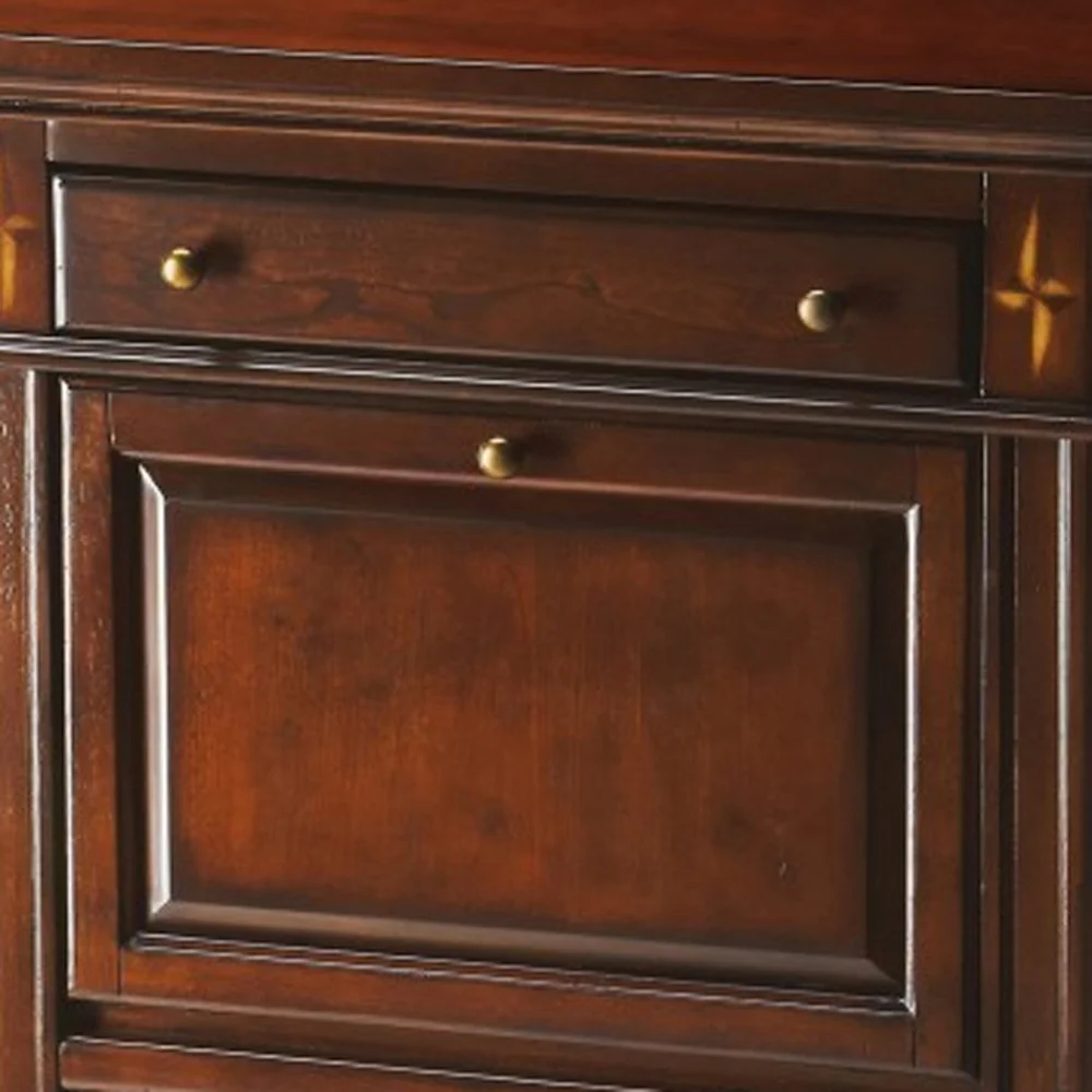Classic Deep Cherry Secretary By Homeroots - Image 6