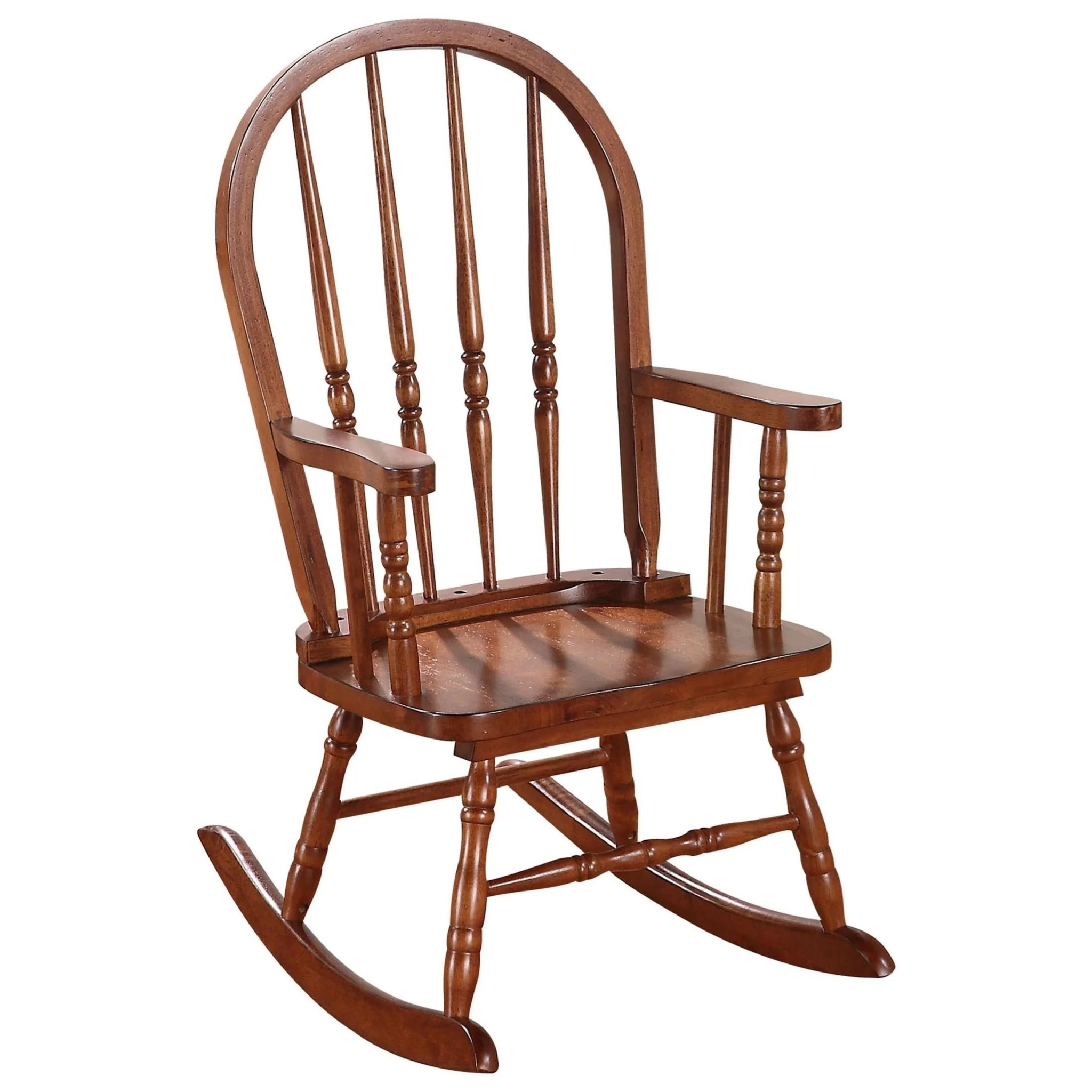Classic Honey Brown Wooden Youth Rocking Chair By Homeroots - Image 2