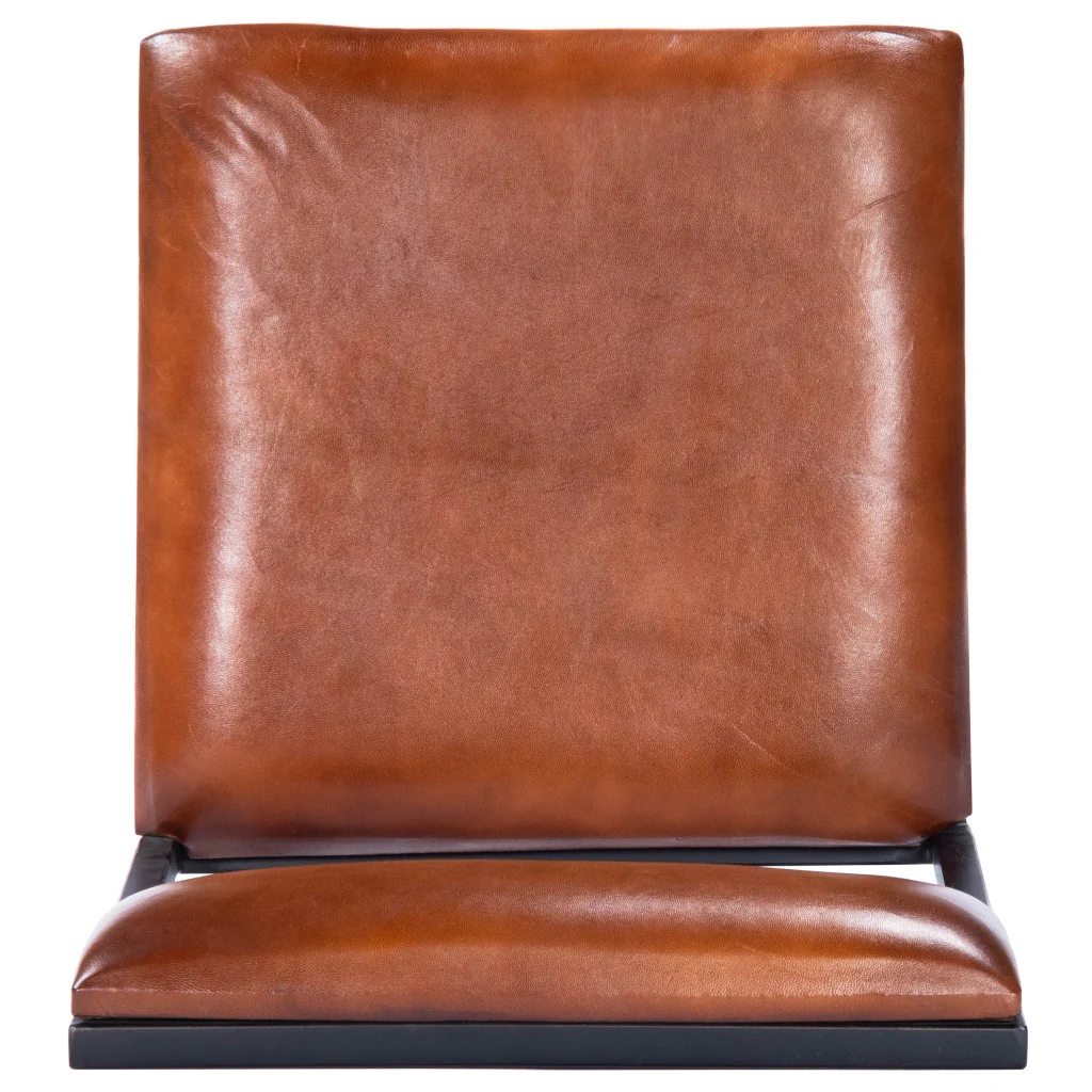Classic Leather And Metal Bar Stool By Homeroots - Image 6