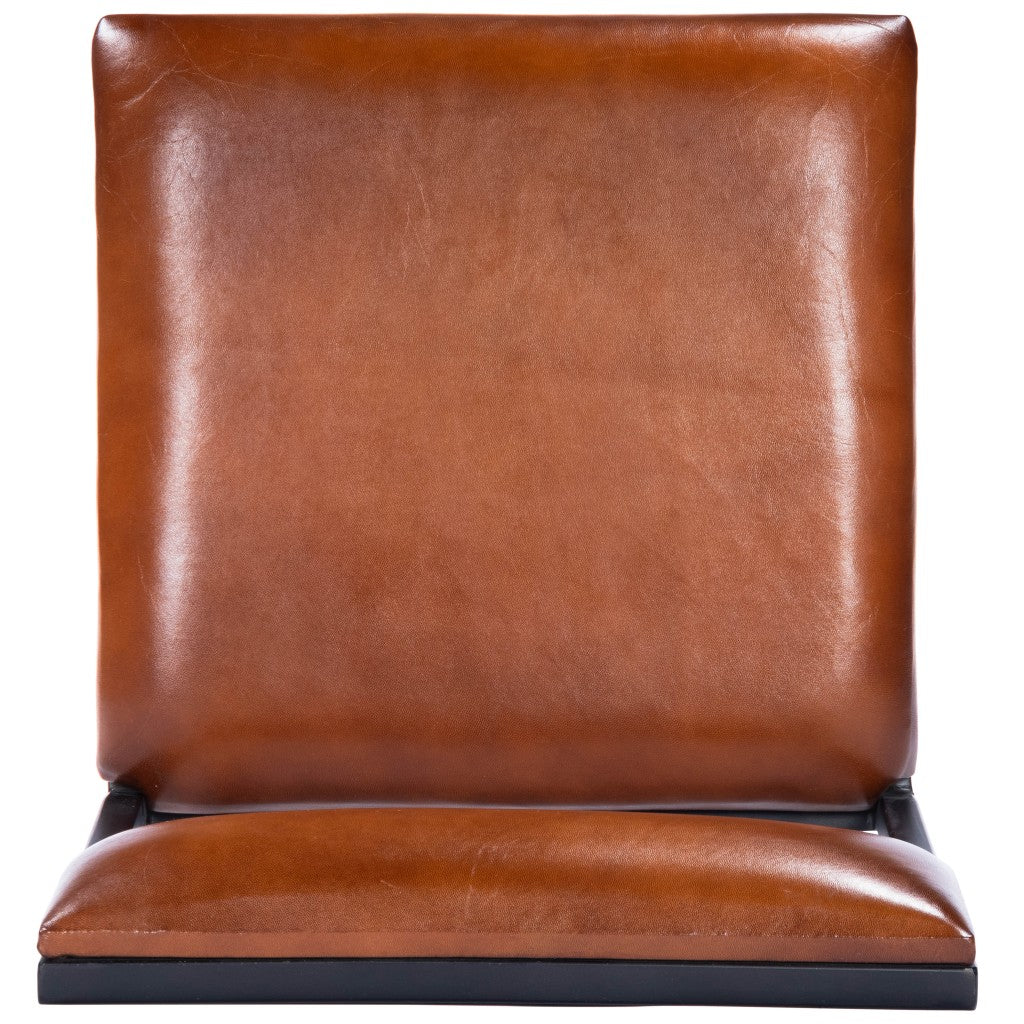 Classic Leather And Metal Counter Stool By Homeroots - Image 6
