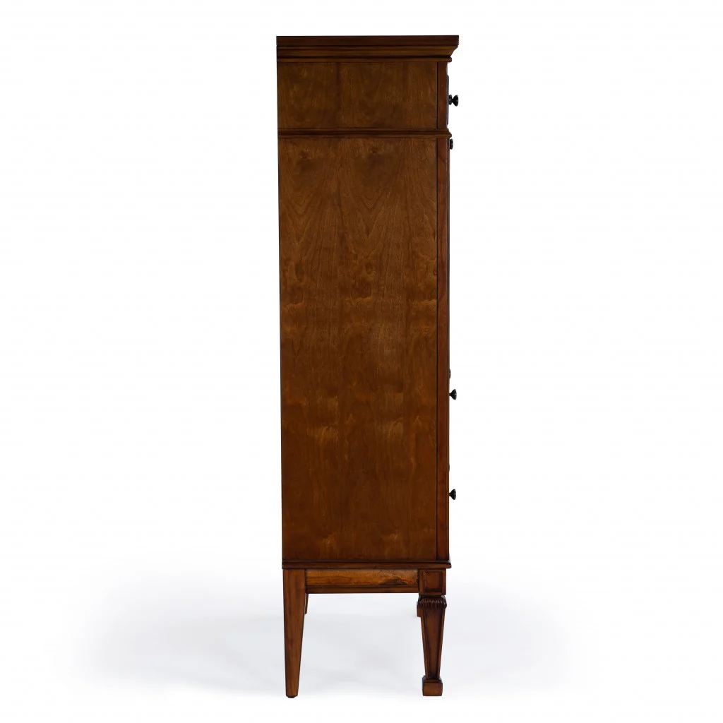 Classic Olive Ash Burl Secretary By Homeroots - Image 5