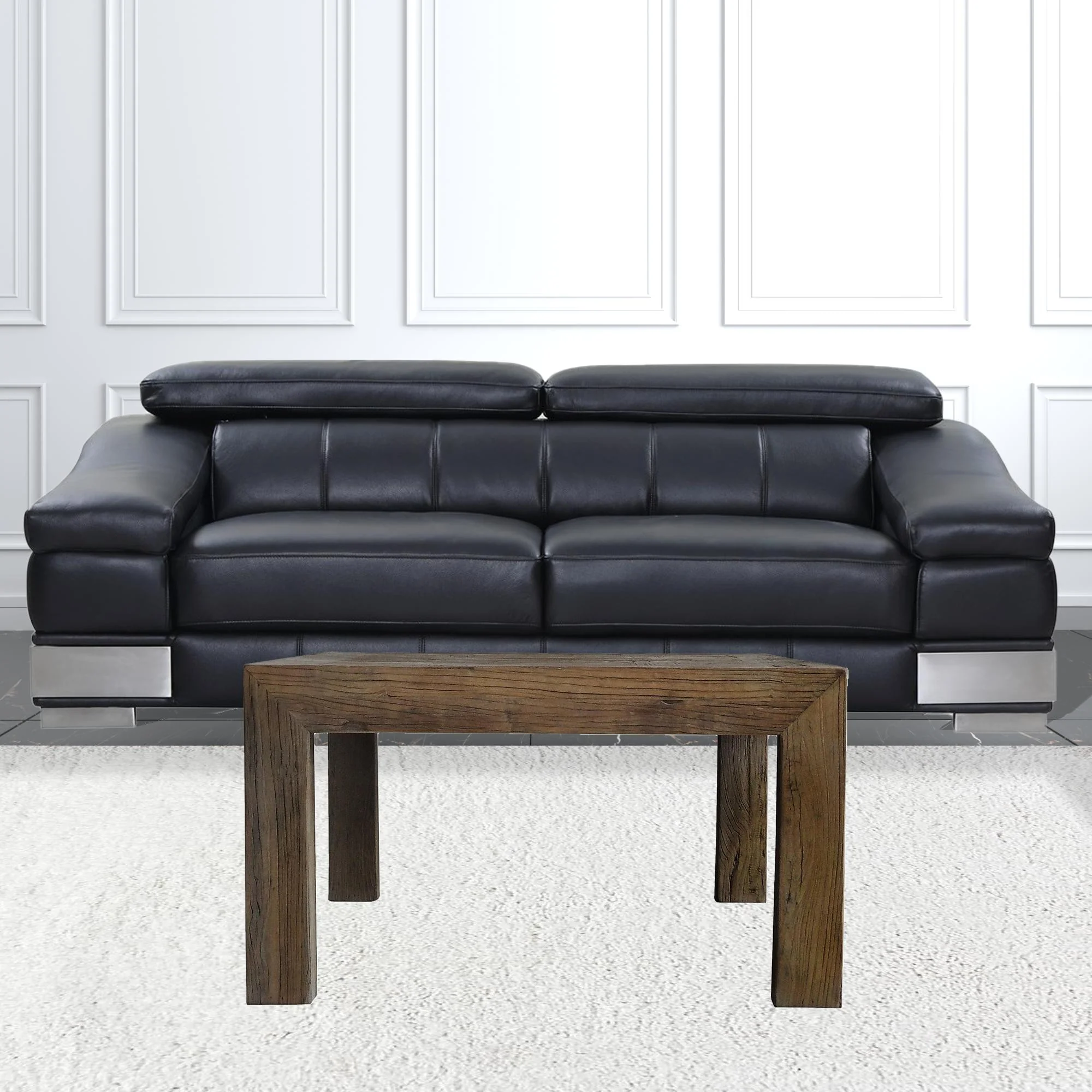 Classic Rectangular Wooden Coffee Table By Homeroots - Image 2