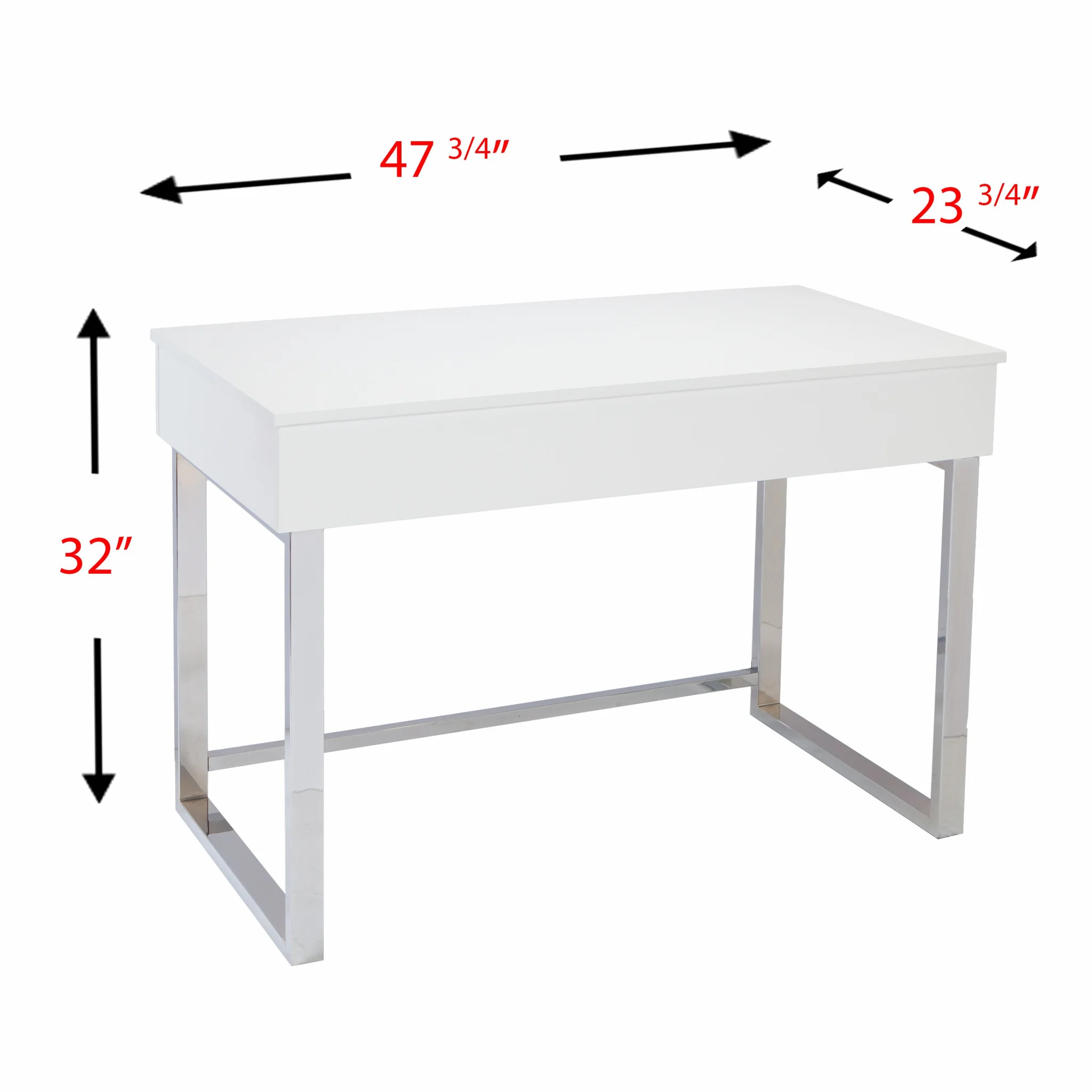 Classic White Adjustable Height Desk By Homeroots - Image 5