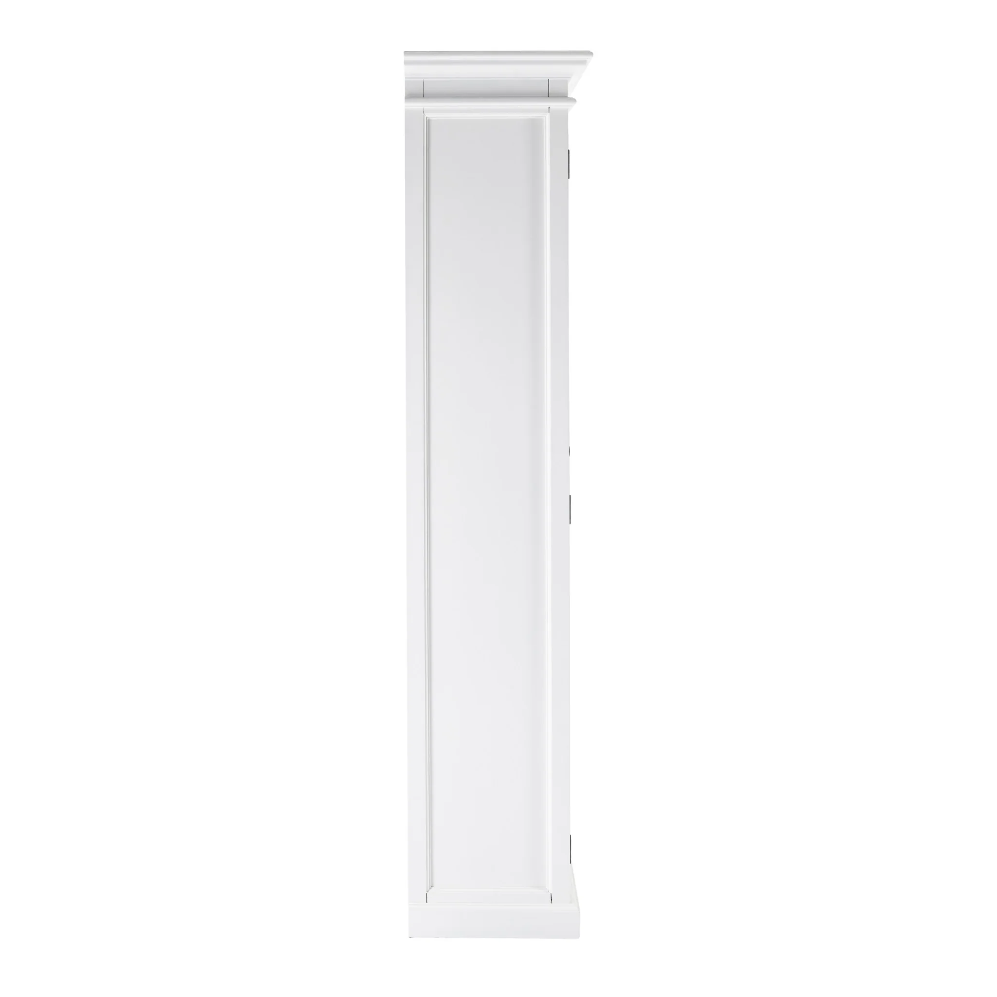 Classic White And Glass Double Door Storage Cabinet By Homeroots - Image 5