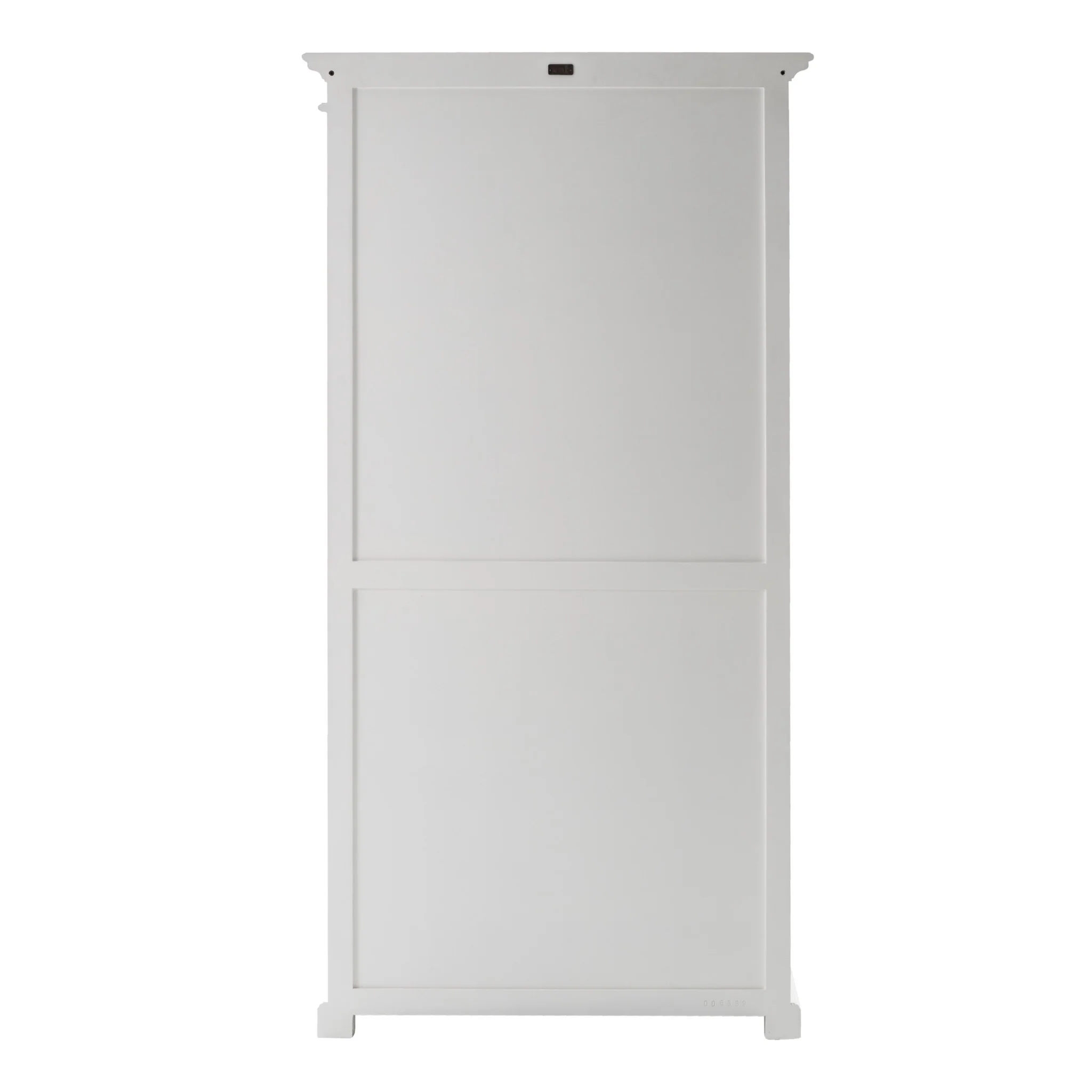 Classic White And Glass Double Door Storage Cabinet By Homeroots - Image 6