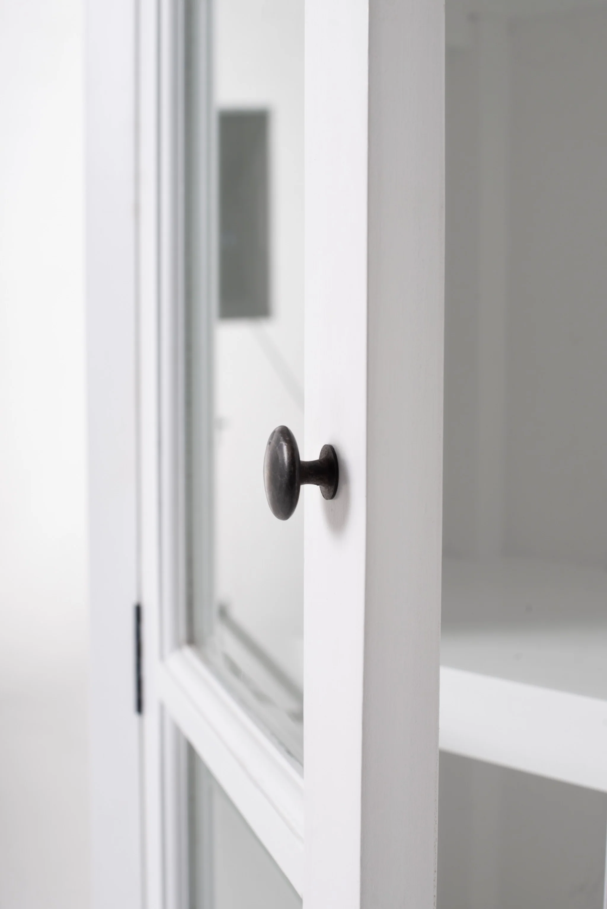 Classic White And Glass Double Door Storage Cabinet By Homeroots - Image 8