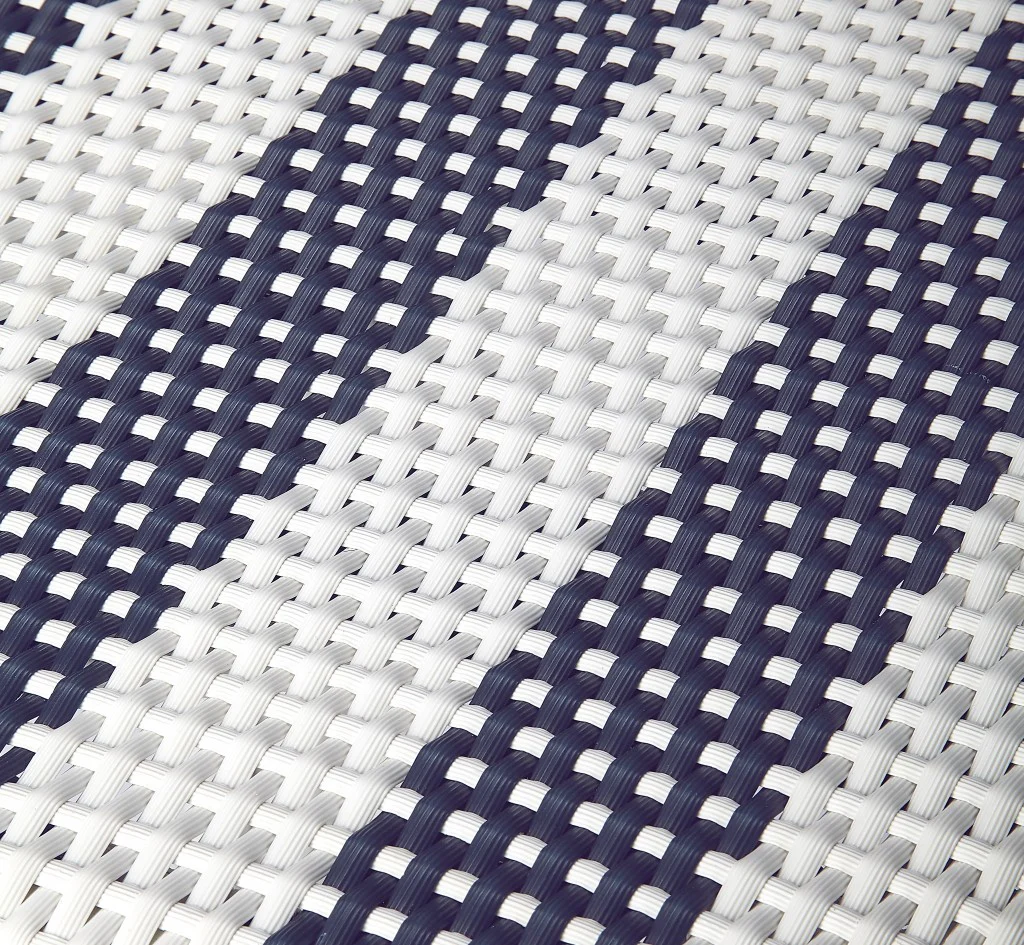 Classic White And Navy Blue Rattan Counter Stool By Homeroots - Image 6