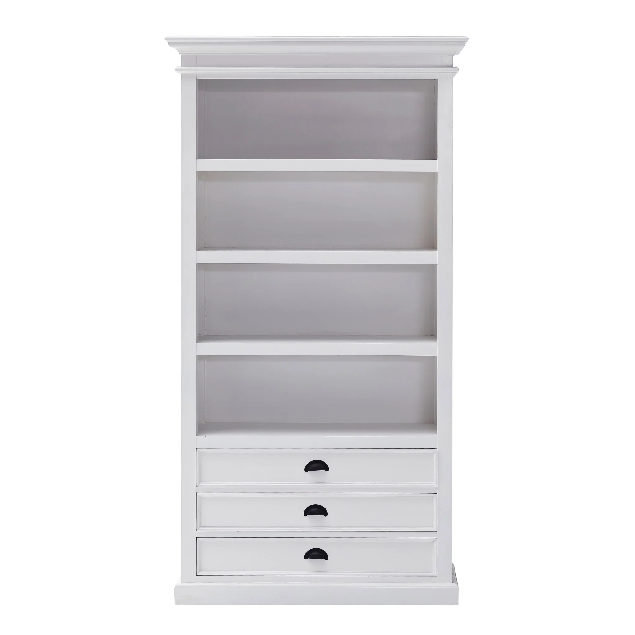 Classic White Bookcase By Homeroots - Image 2