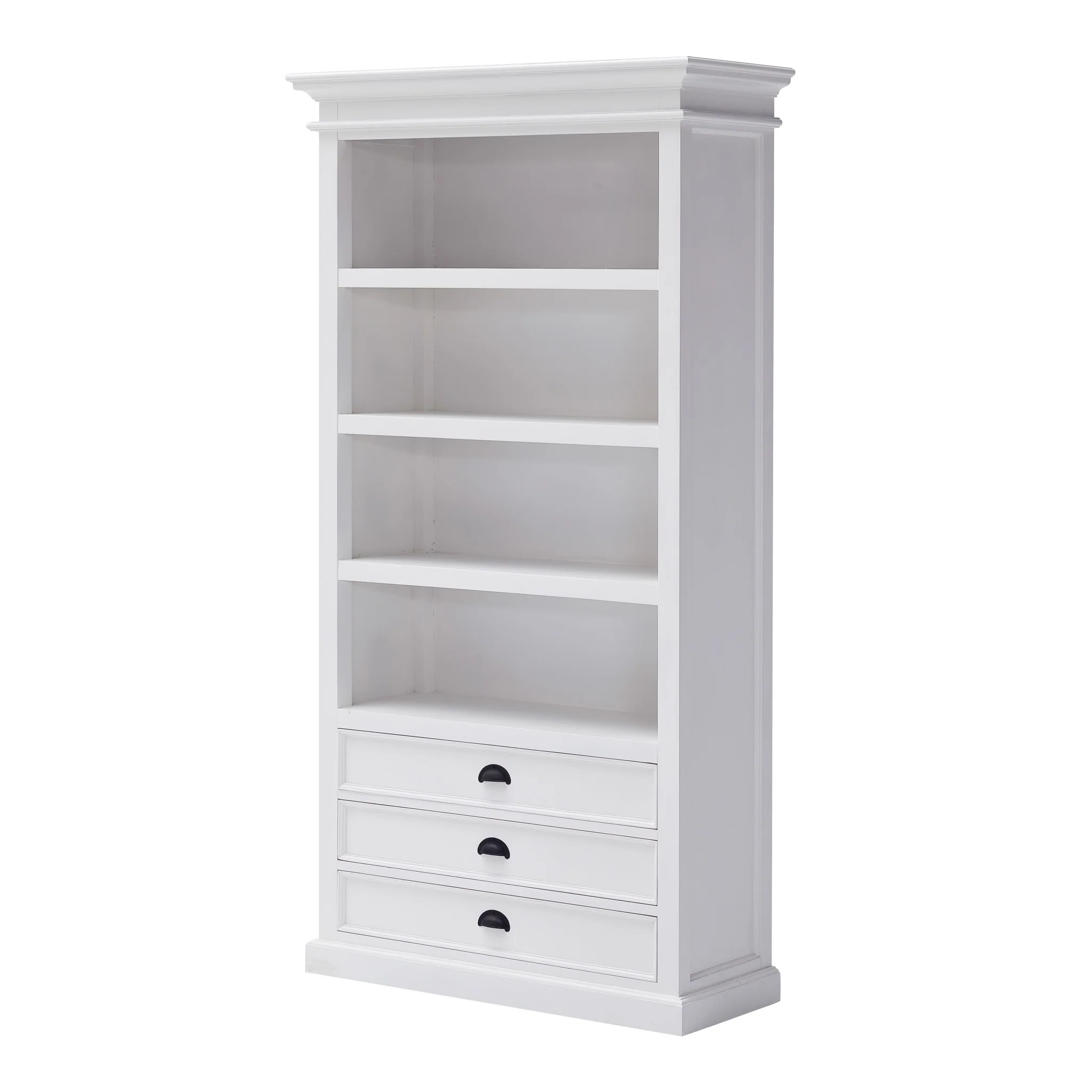 Classic White Bookcase By Homeroots - Image 3