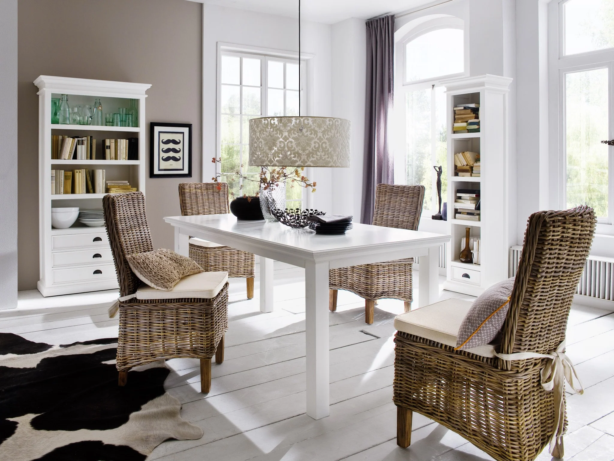 Classic White Bookcase By Homeroots - Image 7
