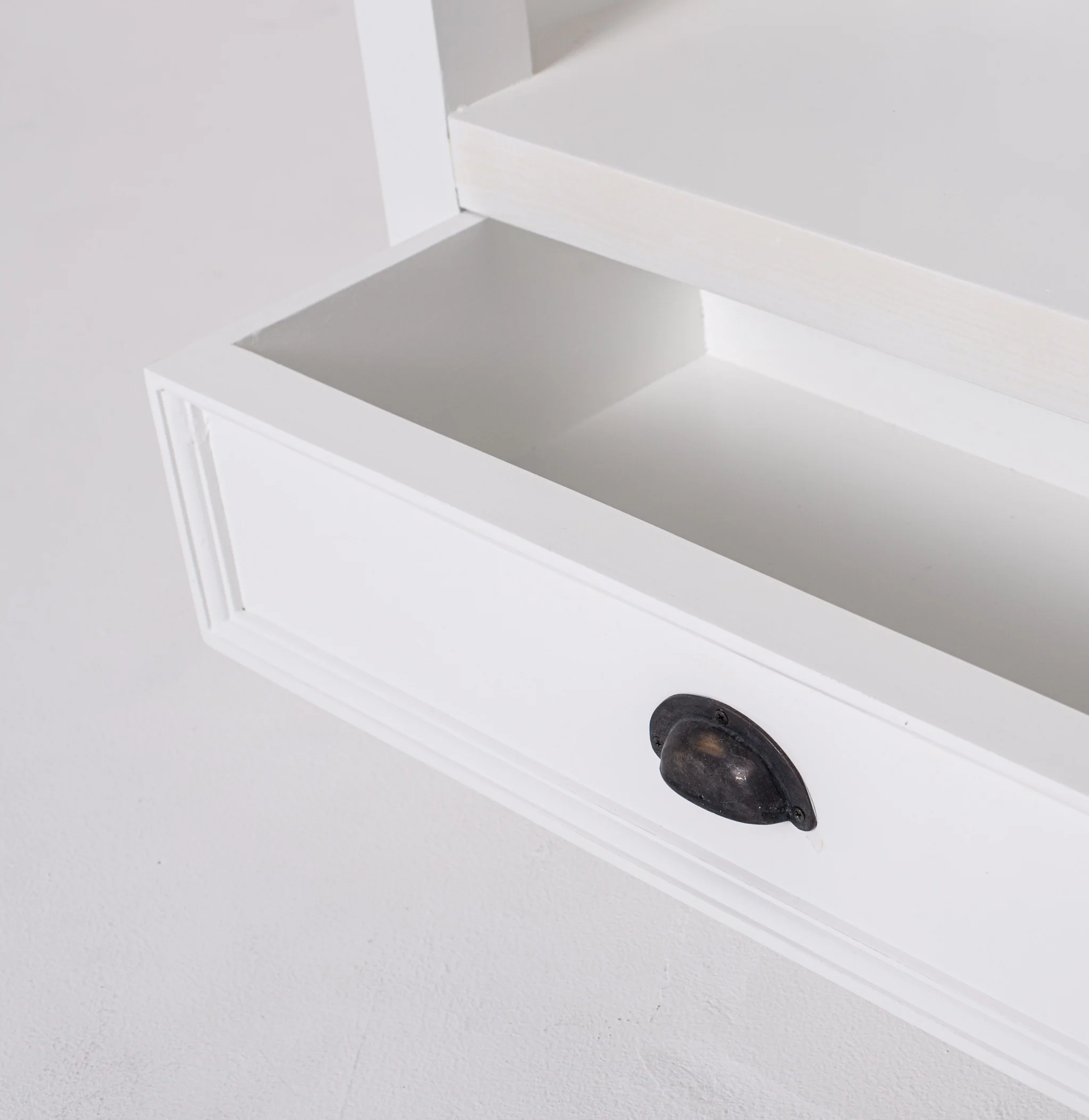 Classic White Bookcase With One Drawer By Homeroots - Image 5