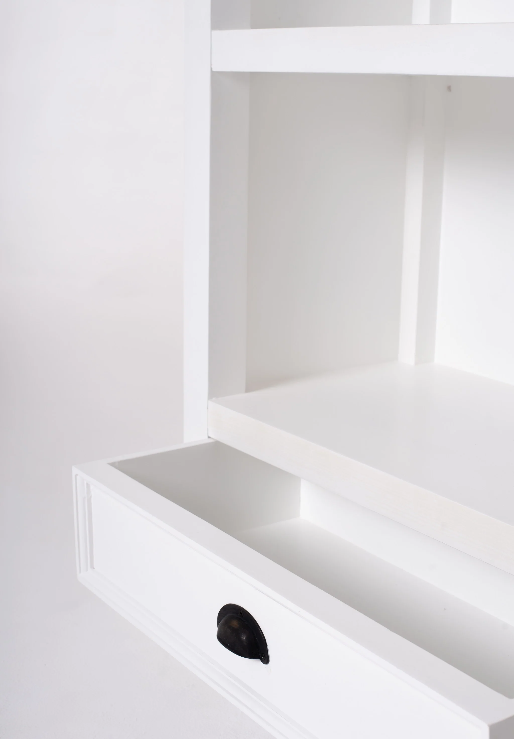 Classic White Bookcase With One Drawer By Homeroots - Image 7