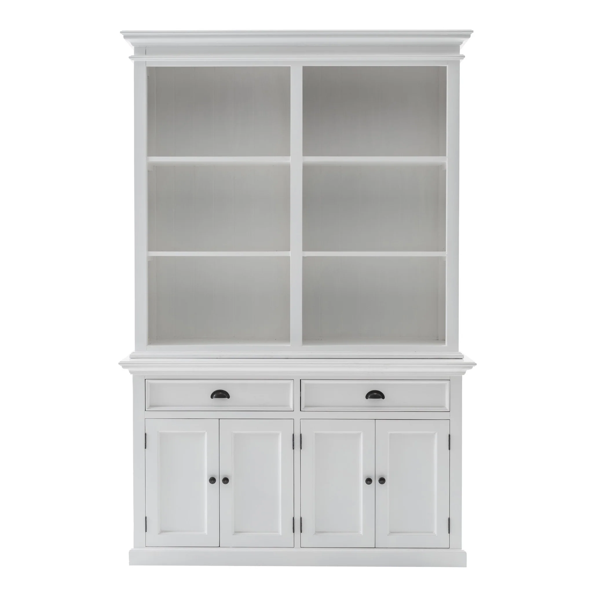 Classic White Buffet Hutch Unit with 2 Adjustable Shelves By Homeroots - Image 10