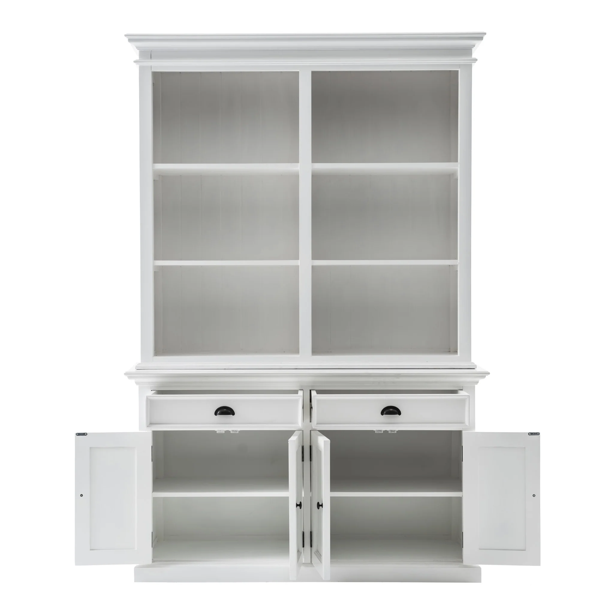 Classic White Buffet Hutch Unit with 2 Adjustable Shelves By Homeroots - Image 11