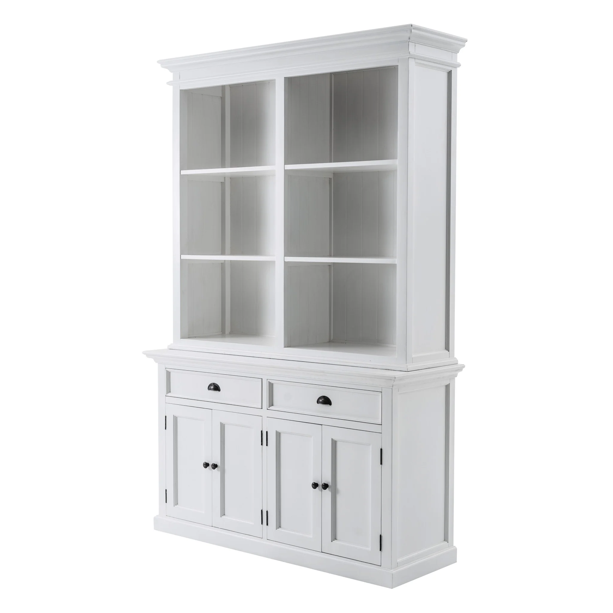 Classic White Buffet Hutch Unit with 2 Adjustable Shelves By Homeroots - Image 12