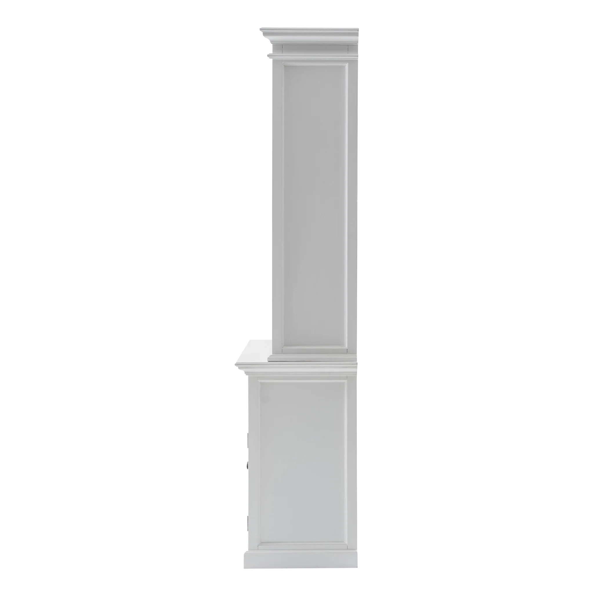 Classic White Buffet Hutch Unit with 2 Adjustable Shelves By Homeroots - Image 13