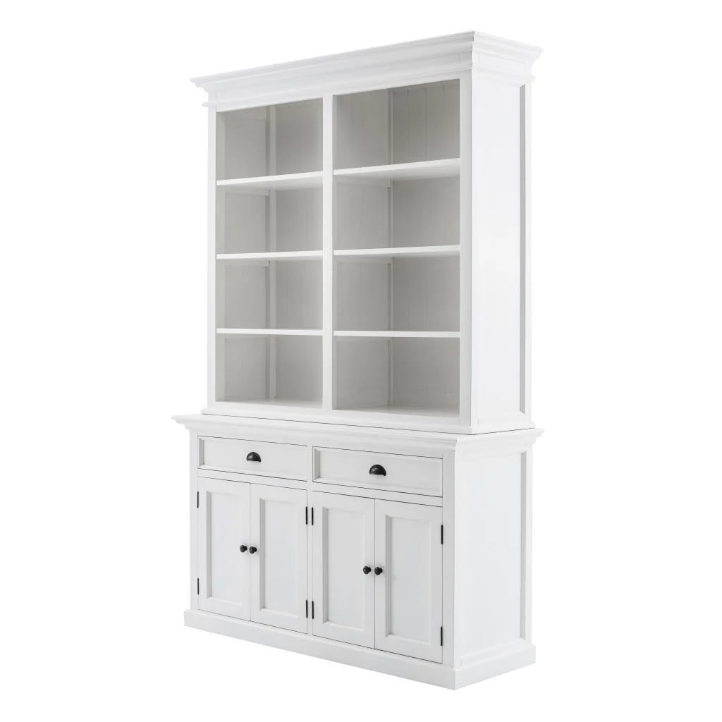Classic White Buffet Hutch Unit with 2 Adjustable Shelves By Homeroots - Image 21