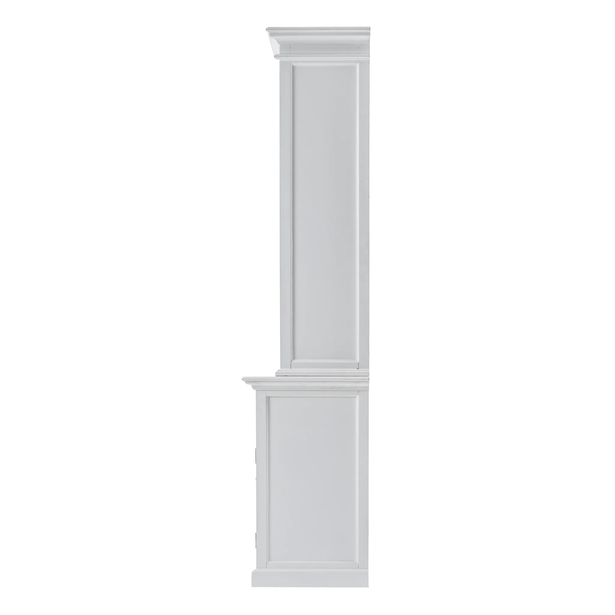 Classic White Buffet Hutch Unit with 2 Adjustable Shelves By Homeroots - Image 4