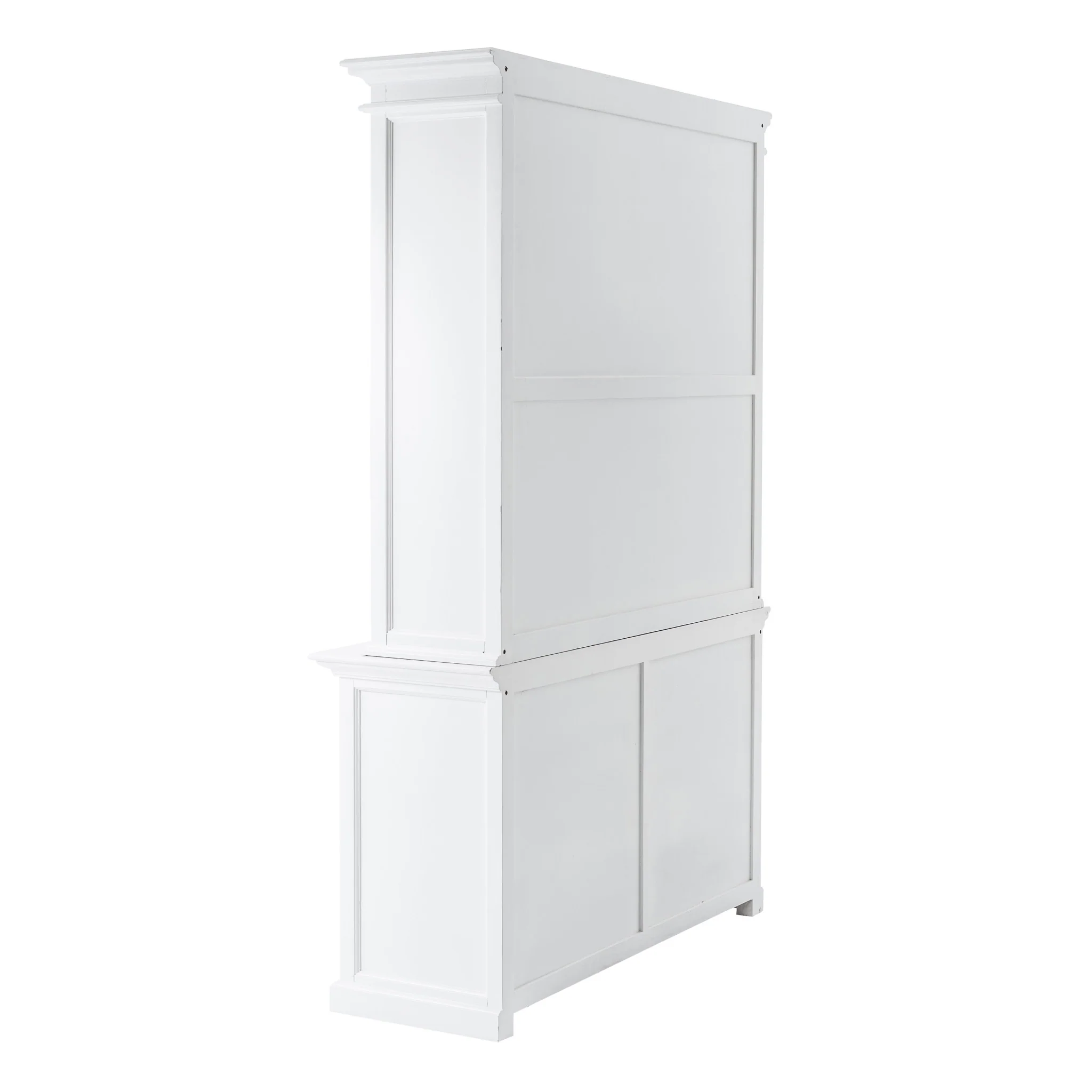 Classic White Buffet Hutch Unit with 2 Adjustable Shelves By Homeroots - Image 5