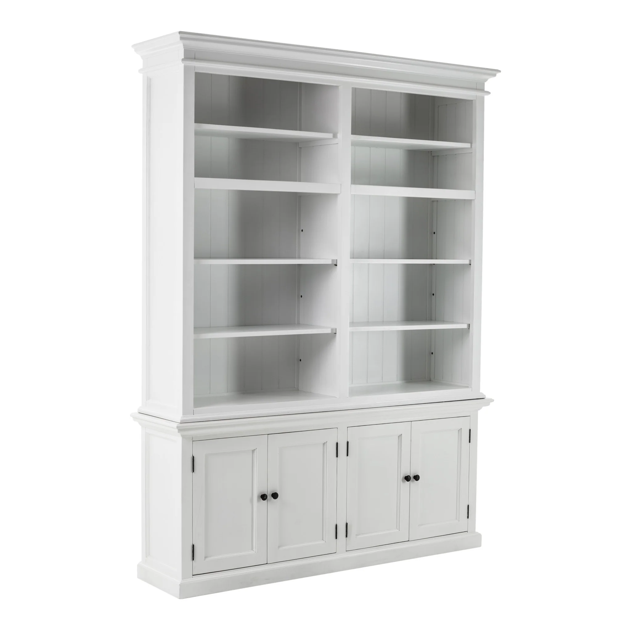 Classic White Double Bay Hutch Unit By Homeroots - Image 2