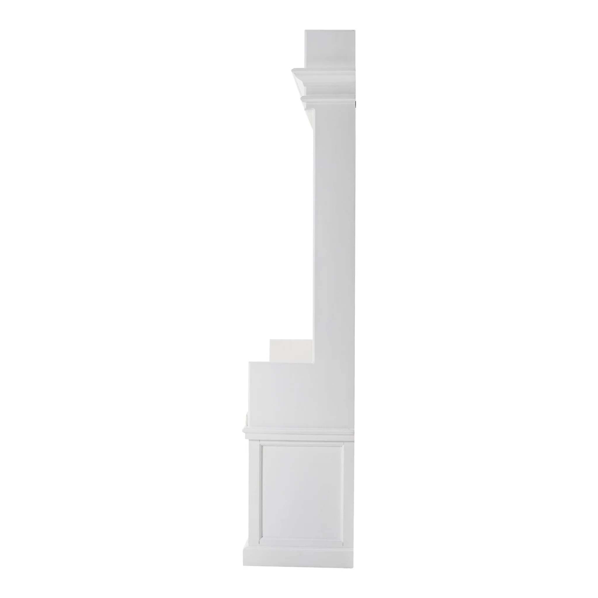 Classic White Entryway Coat Rack and Bench with Baskets By Homeroots - Image 4