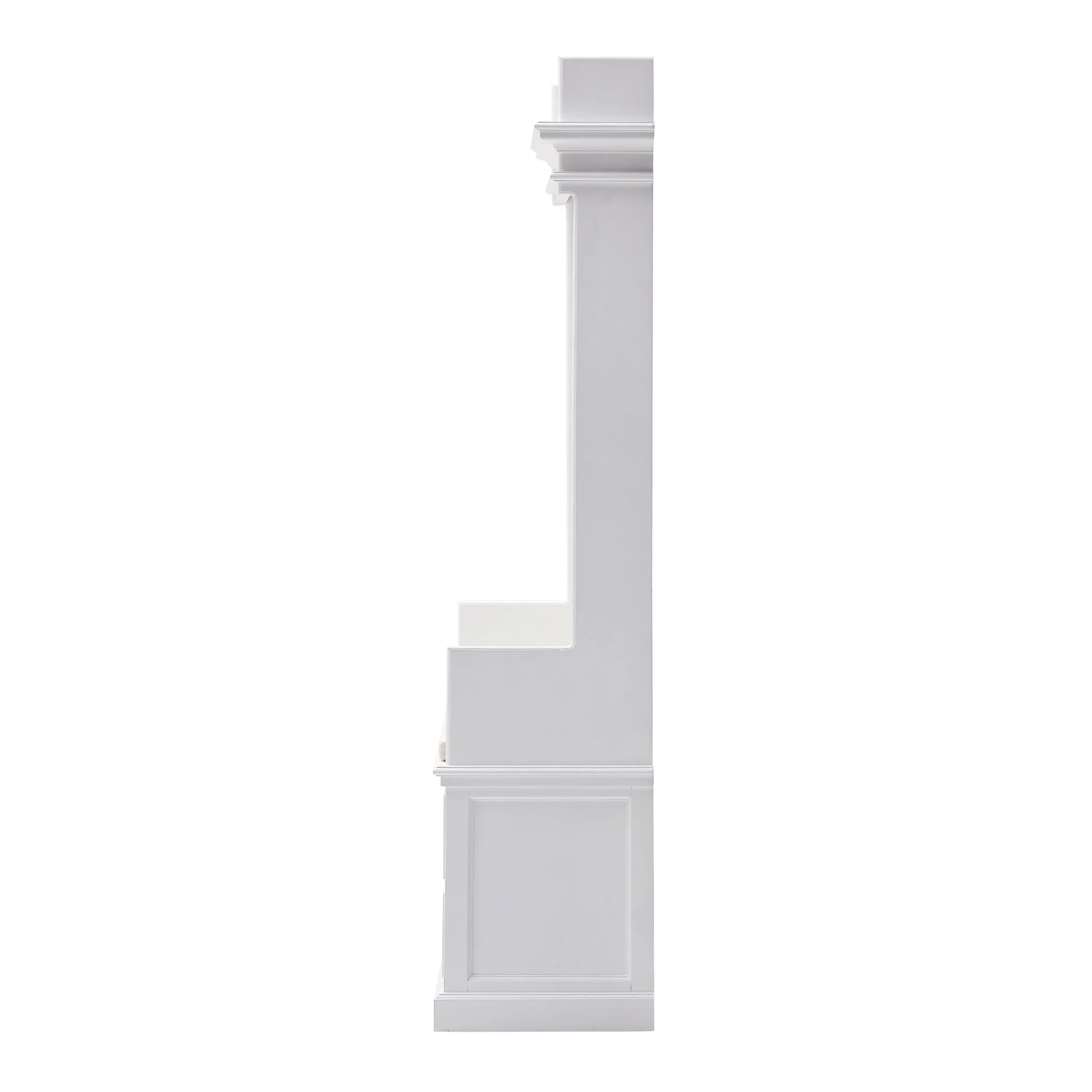 Classic White Entryway Coat Rack and Bench with Drawers By Homeroots - Image 5