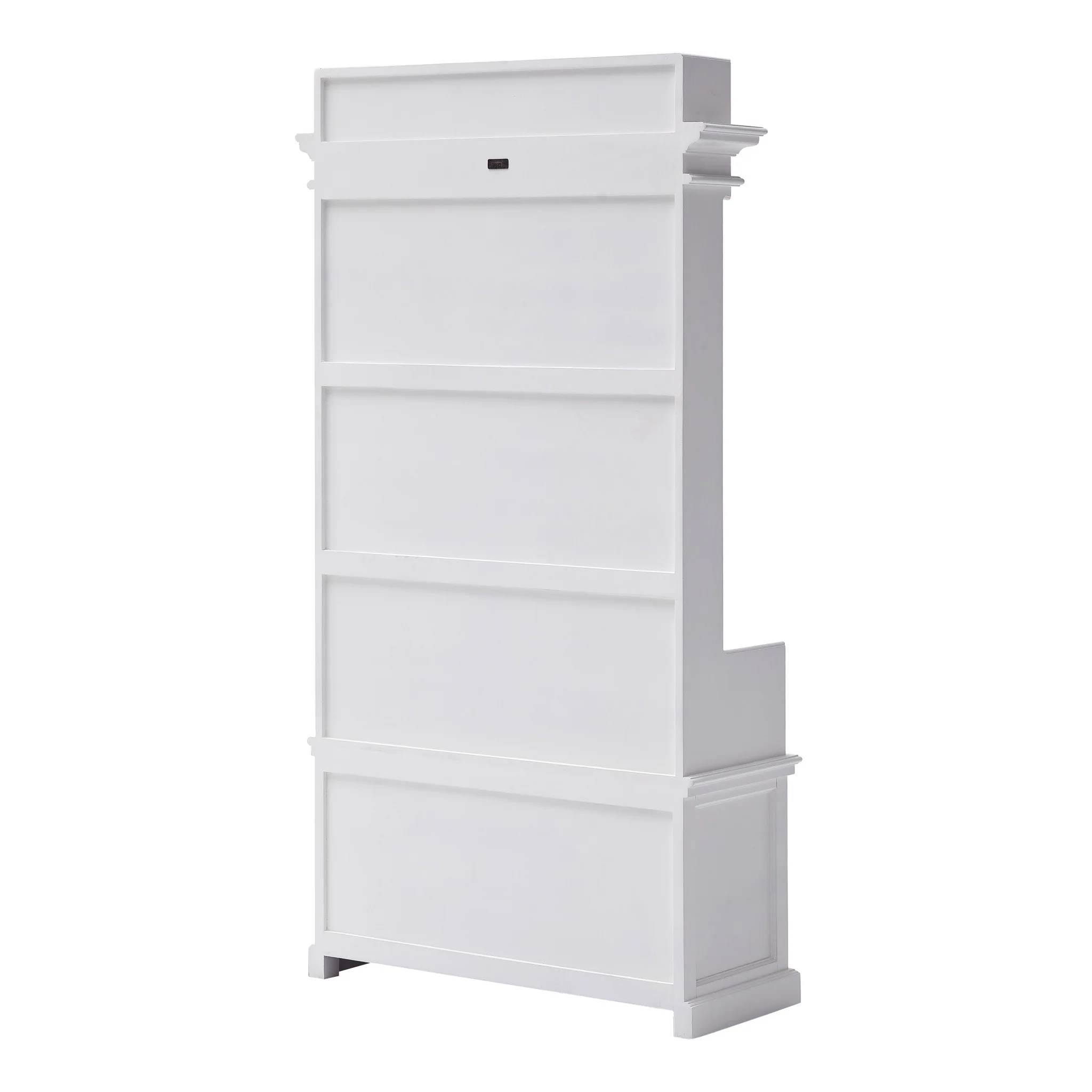 Classic White Entryway Coat Rack and Bench with Drawers By Homeroots - Image 6