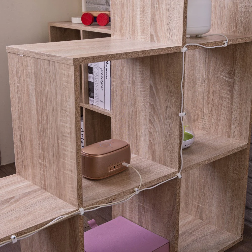 Classic White Finish Six Cubby Stepped Bookcase By Homeroots - Image 10