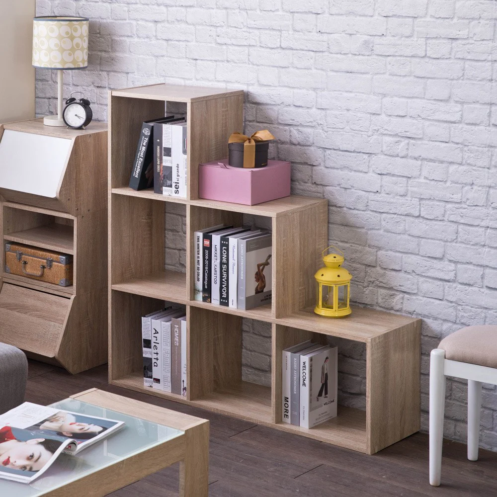 Classic White Finish Six Cubby Stepped Bookcase By Homeroots - Image 8