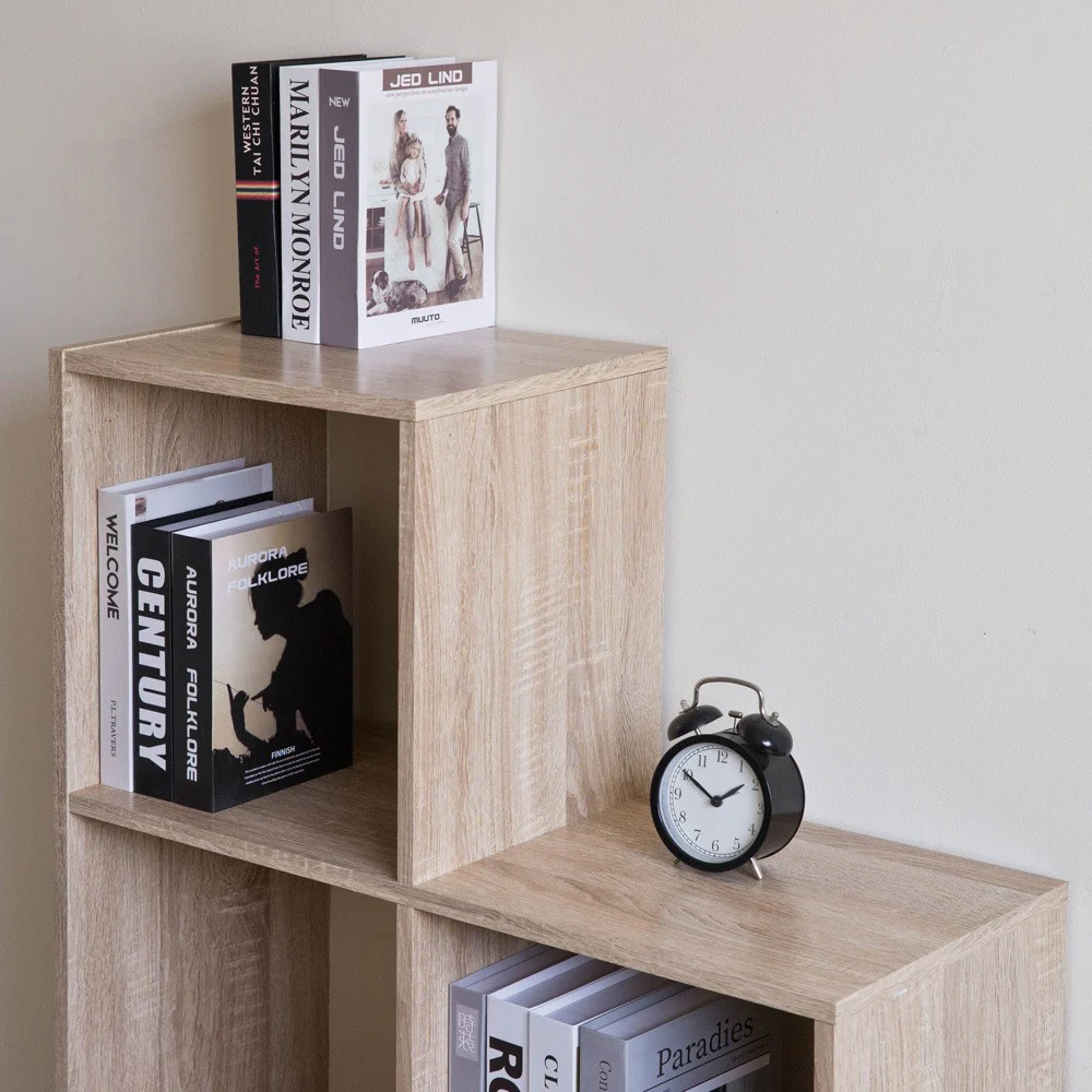 Classic White Finish Six Cubby Stepped Bookcase By Homeroots - Image 9