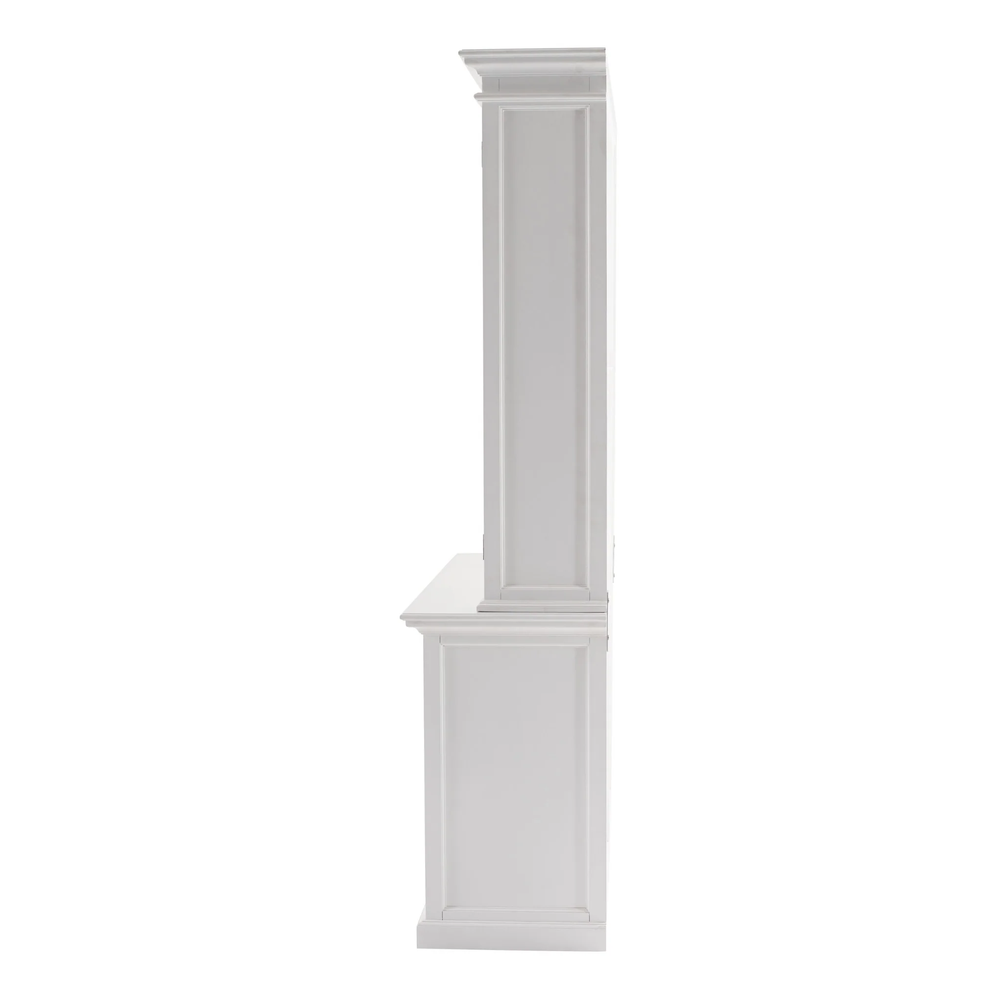 Classic White Glass Display Hutch By Homeroots - Image 5