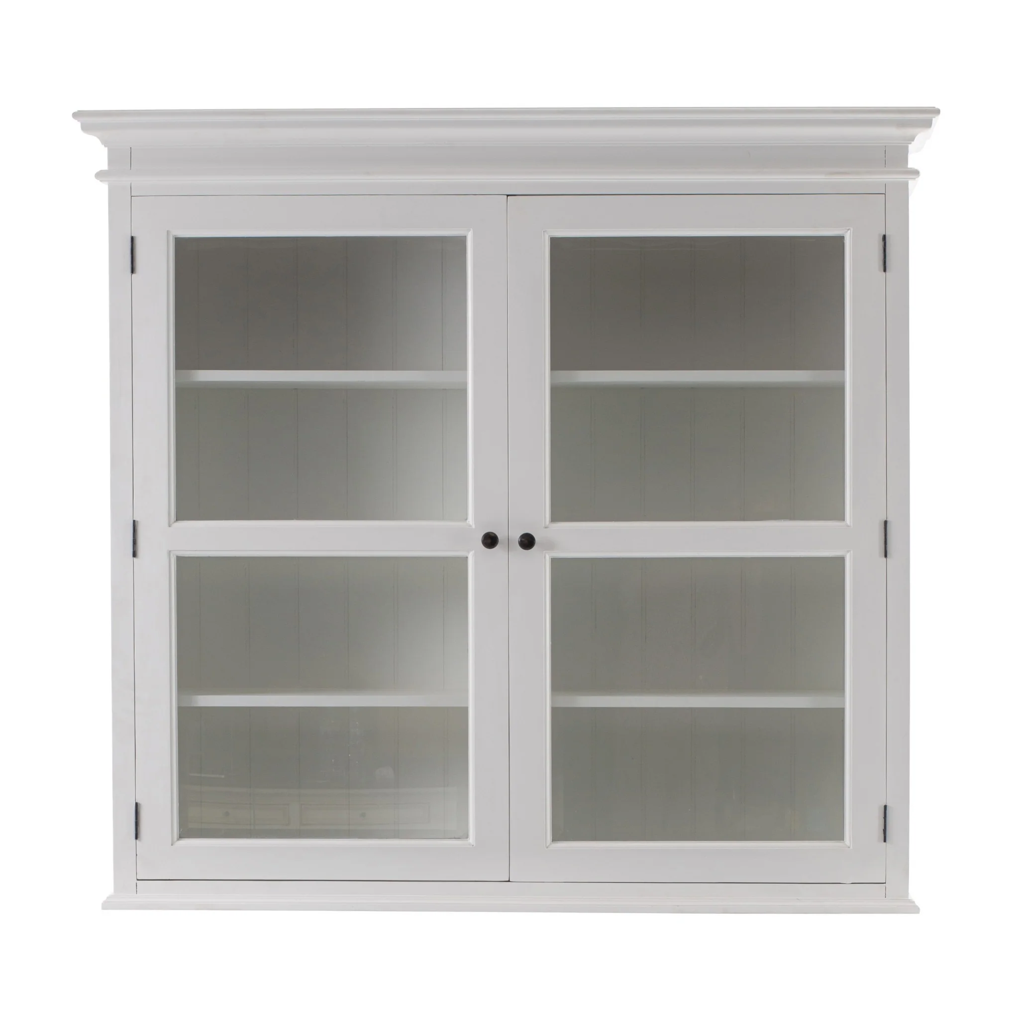 Classic White Glass Display Hutch By Homeroots - Image 7