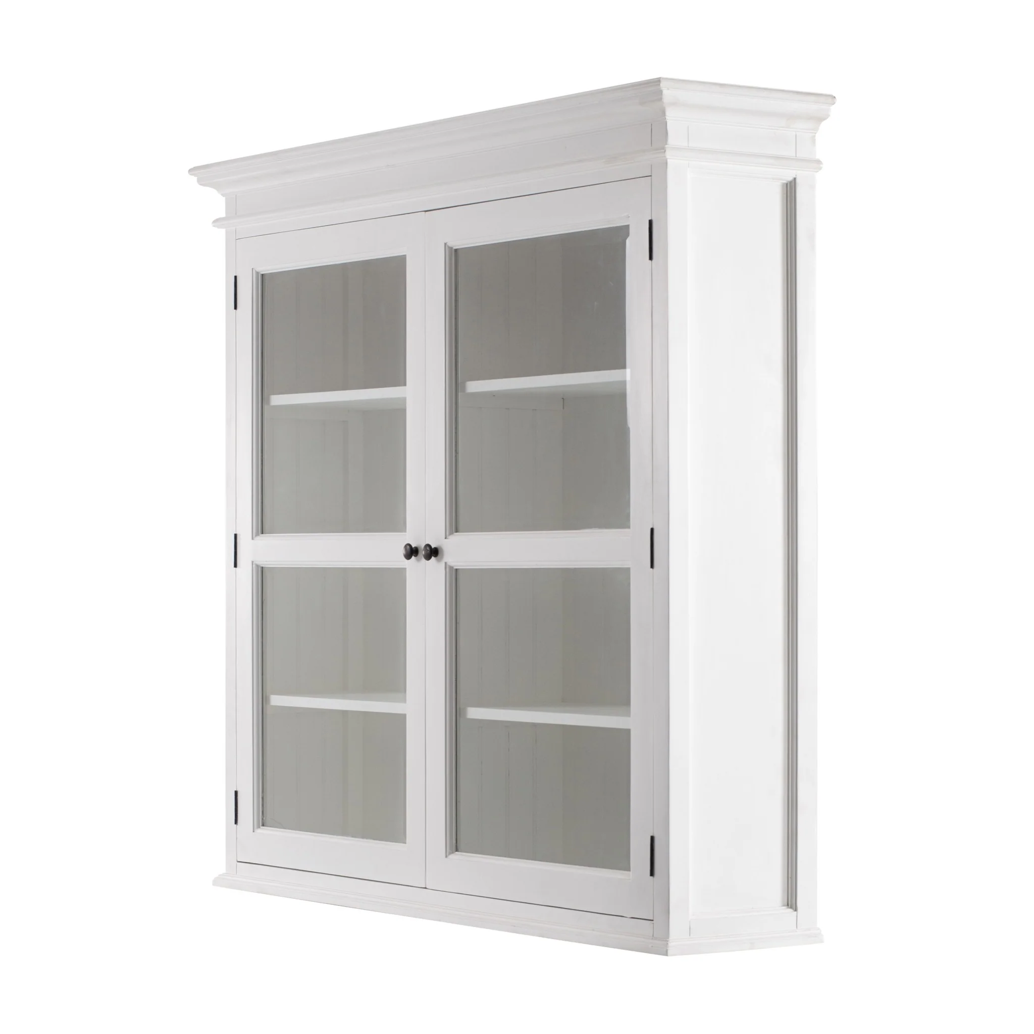 Classic White Glass Display Hutch By Homeroots - Image 8