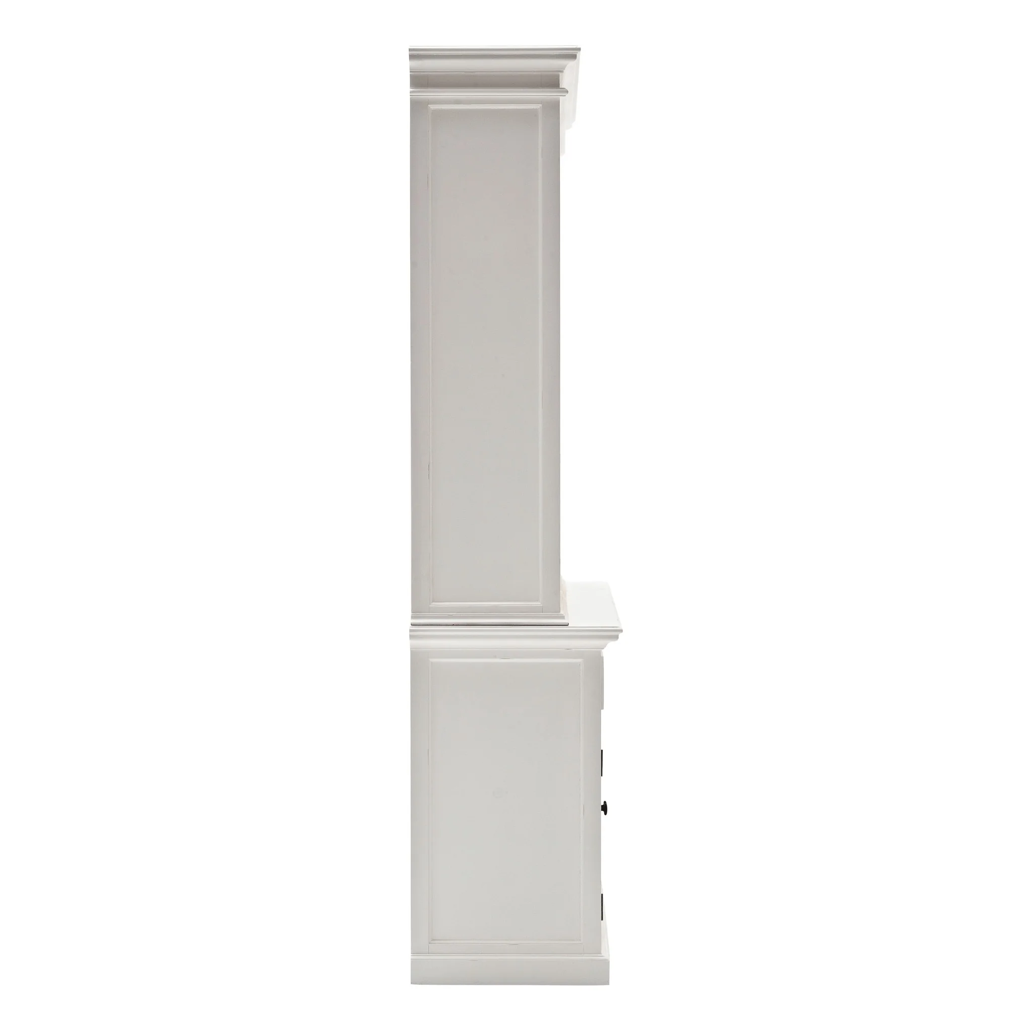 Classic White Hutch Bookcase Unit By Homeroots - Image 5