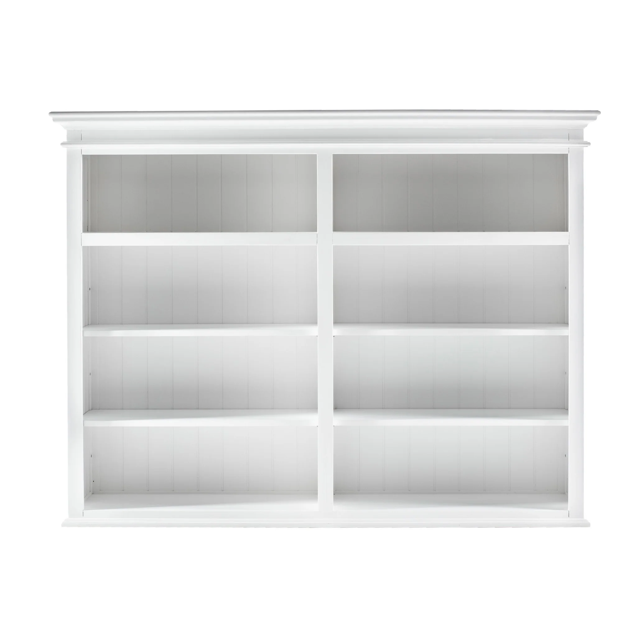 Classic White Hutch Bookcase with 5 Doors and 3 Drawers By Homeroots - Image 8
