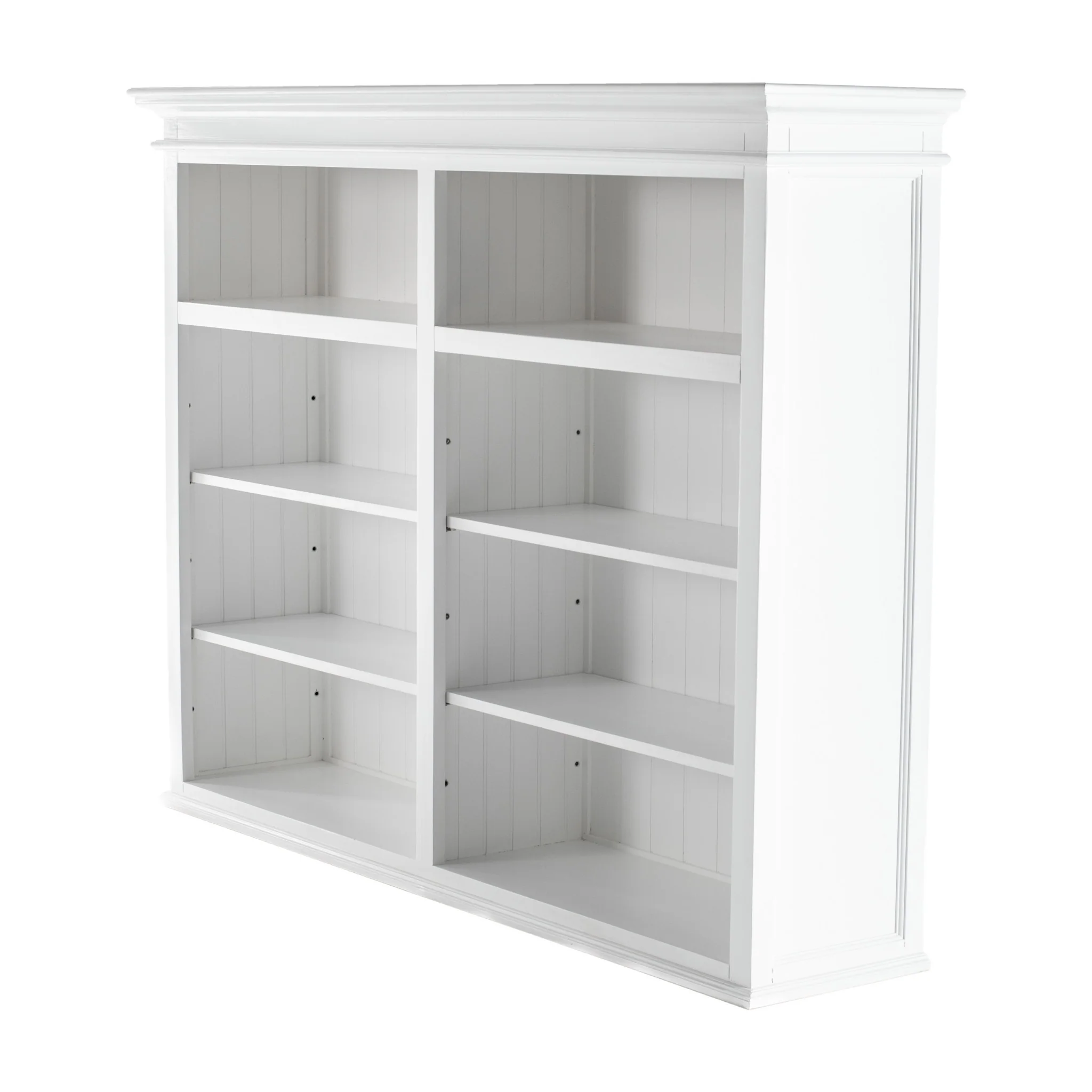 Classic White Hutch Bookcase with 5 Doors and 3 Drawers By Homeroots - Image 9