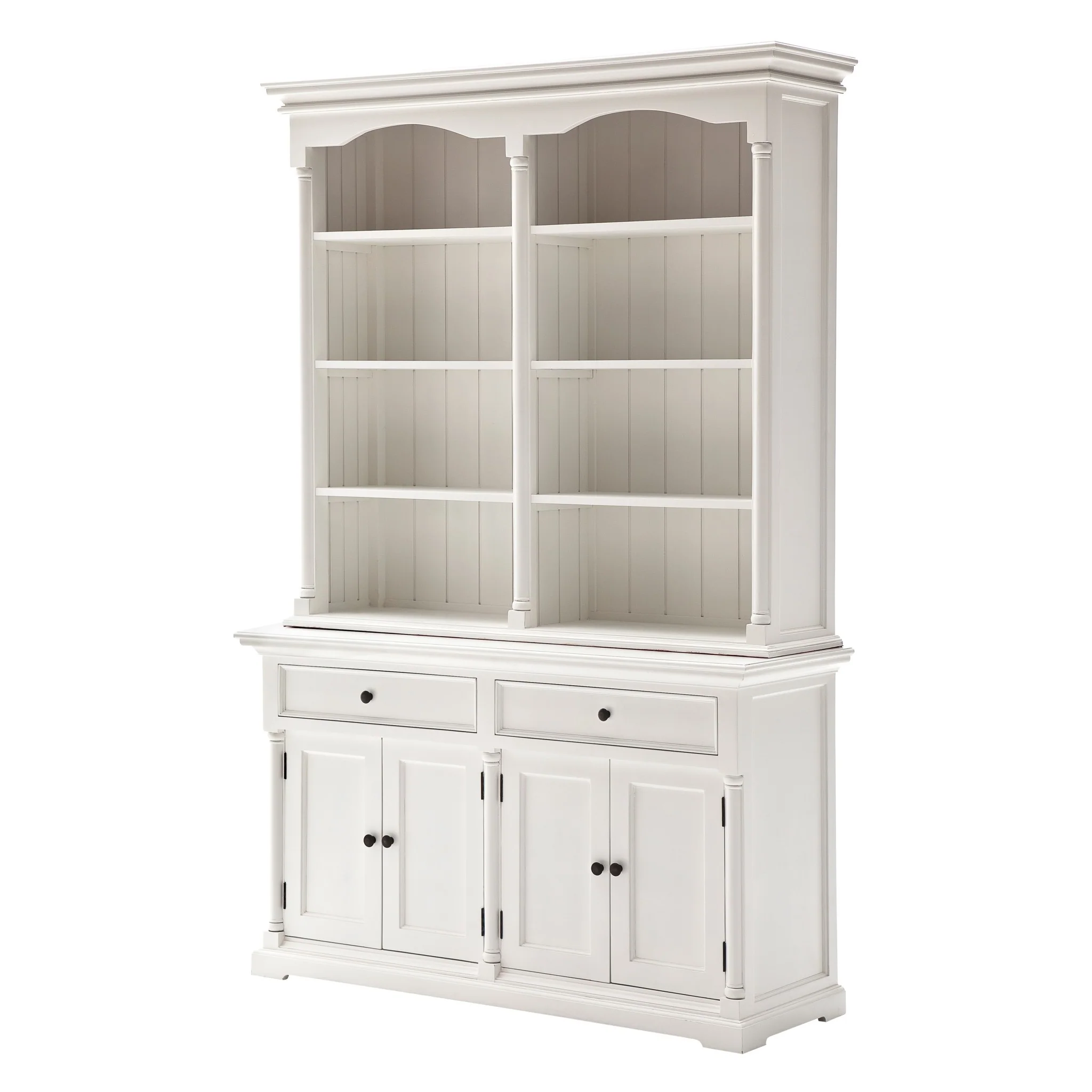 Classic White Hutch Cabinet By Homeroots - Image 2