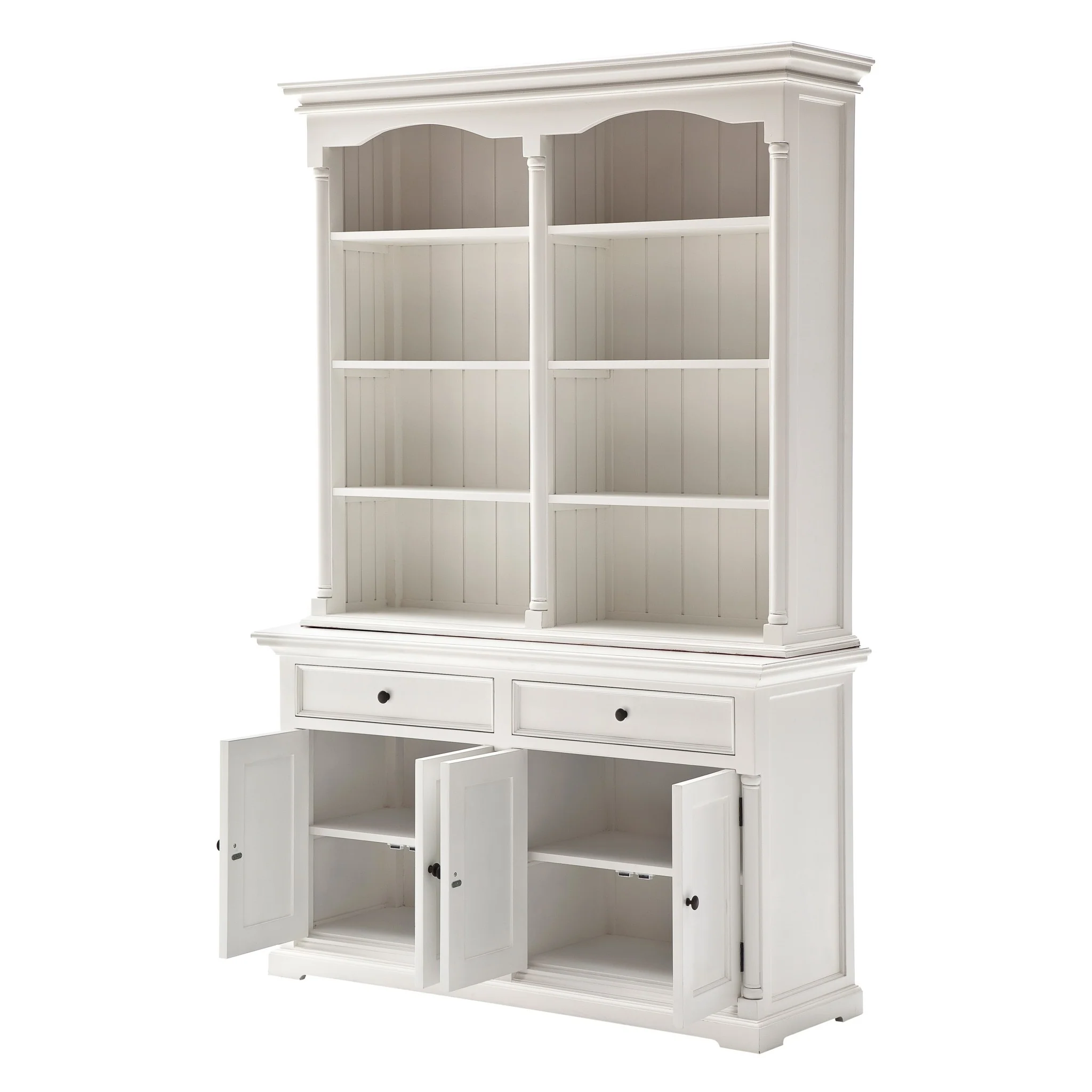 Classic White Hutch Cabinet By Homeroots - Image 3