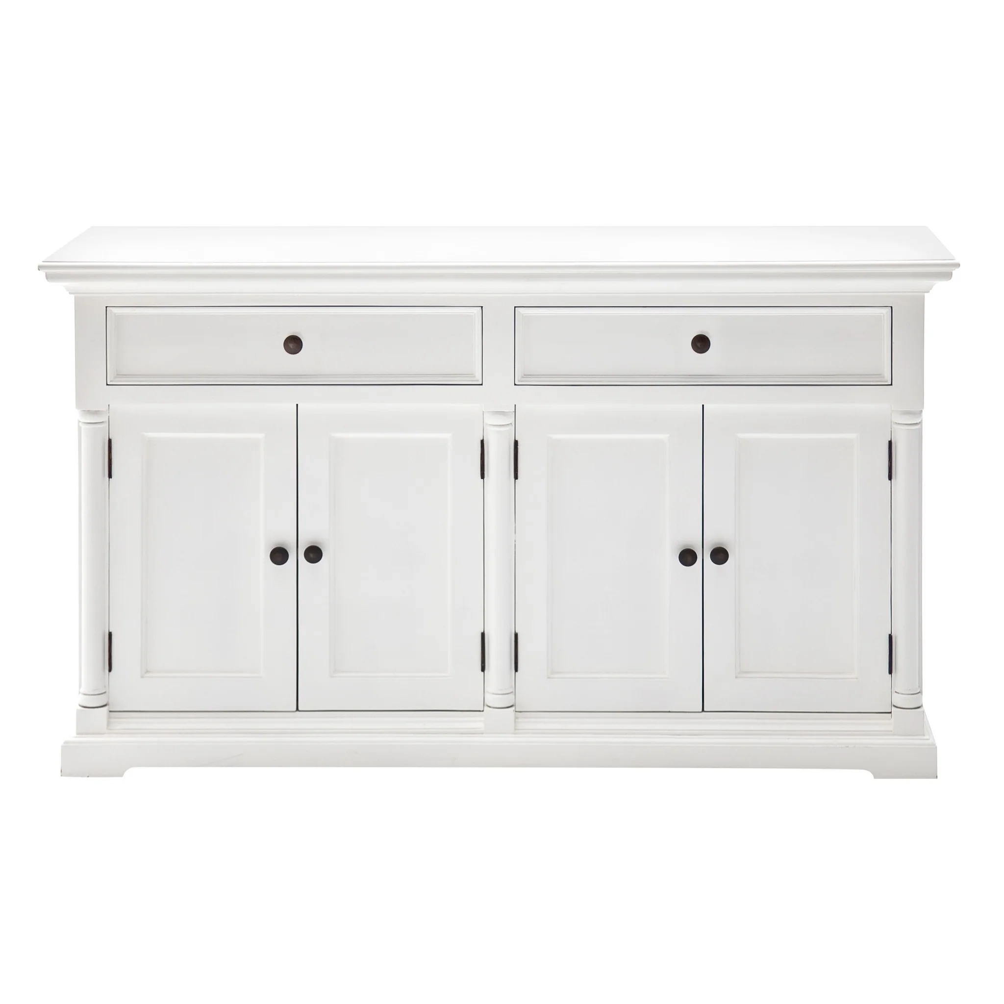 Classic White Hutch Cabinet By Homeroots - Image 6