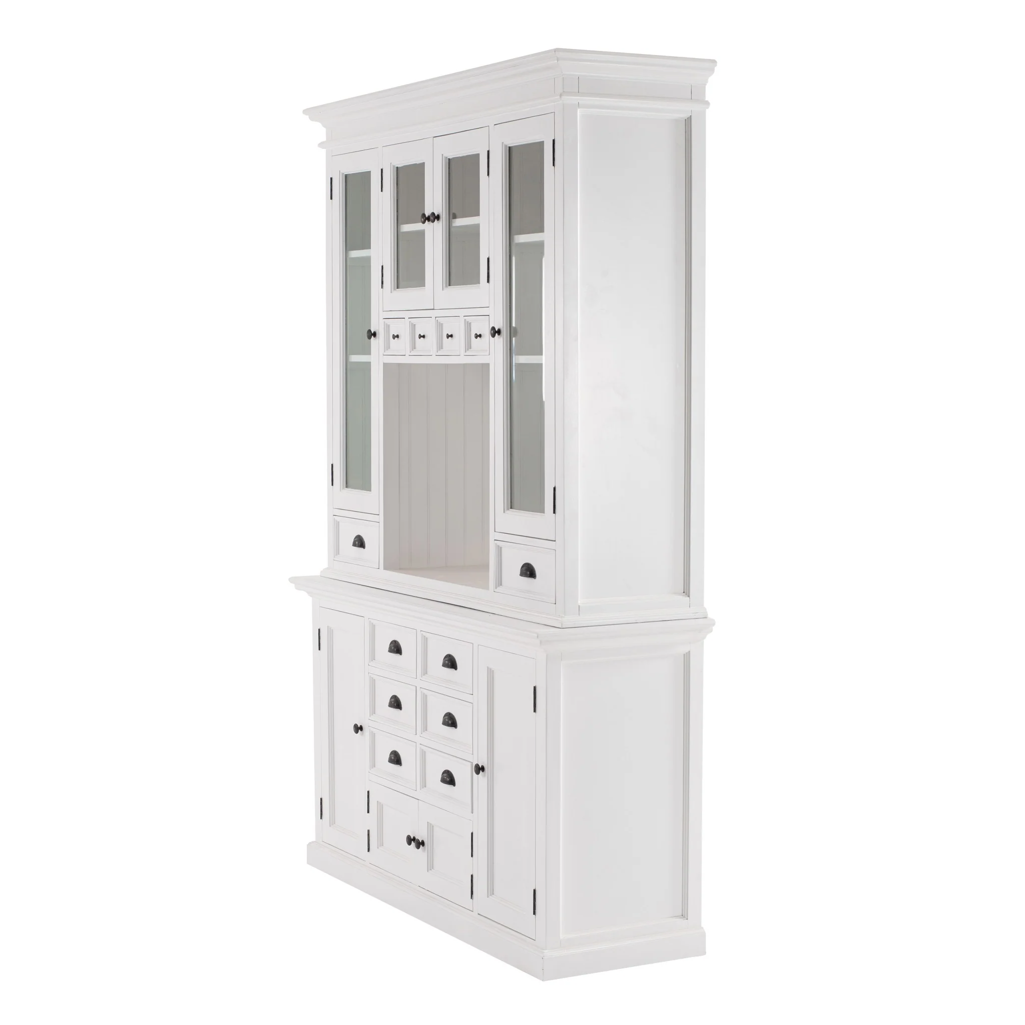 Classic White Kitchen Hutch By Homeroots - Image 2