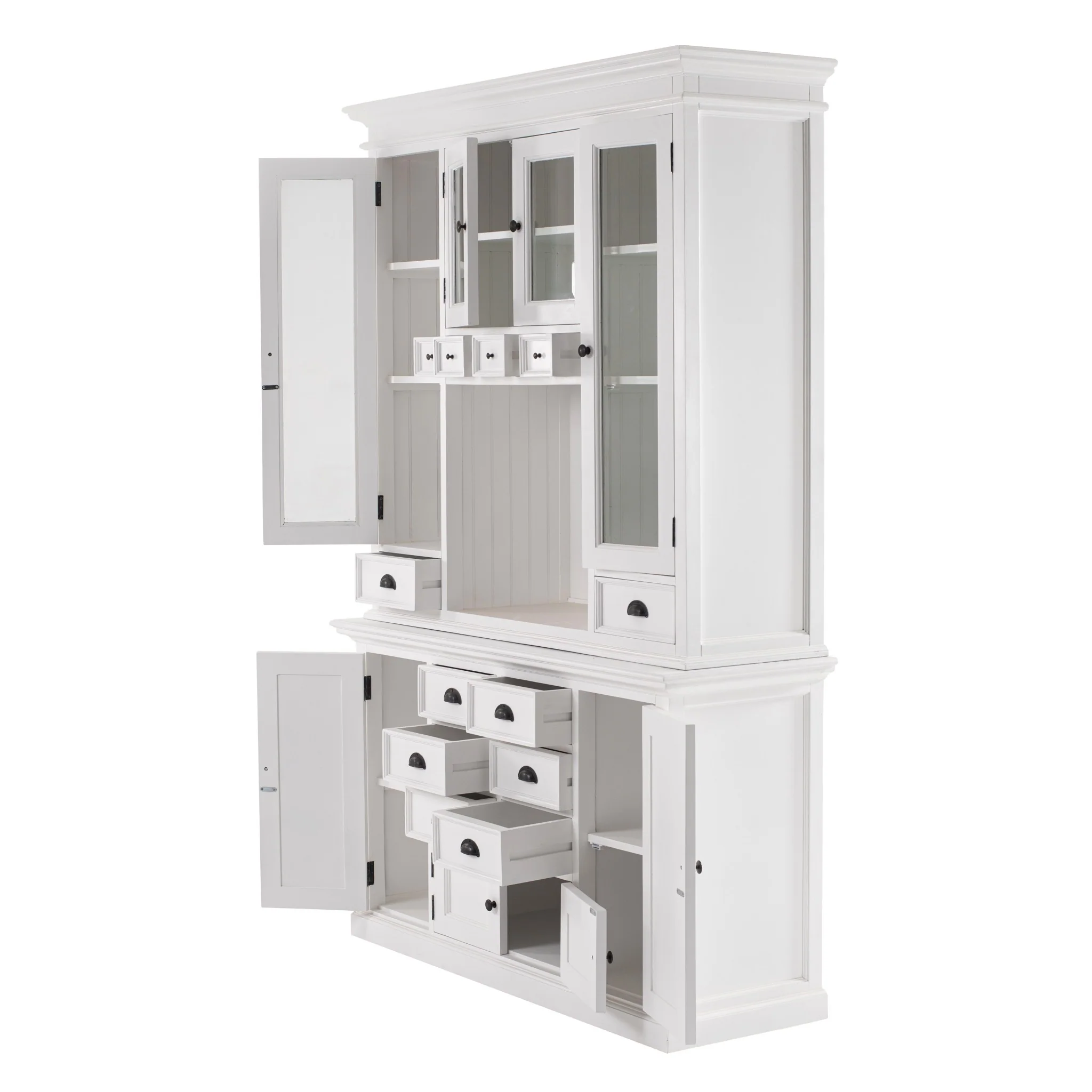Classic White Kitchen Hutch By Homeroots - Image 3
