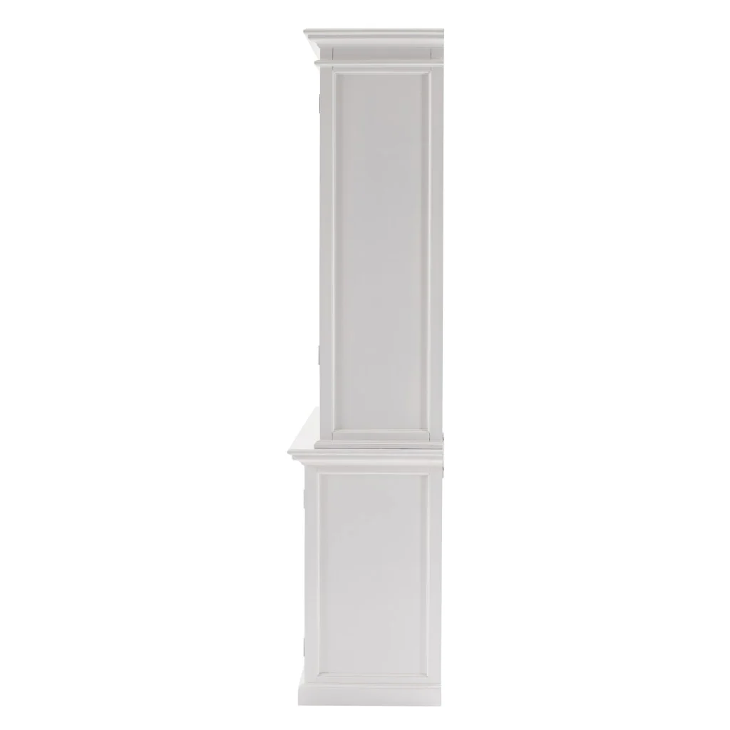 Classic White Kitchen Hutch By Homeroots - Image 4