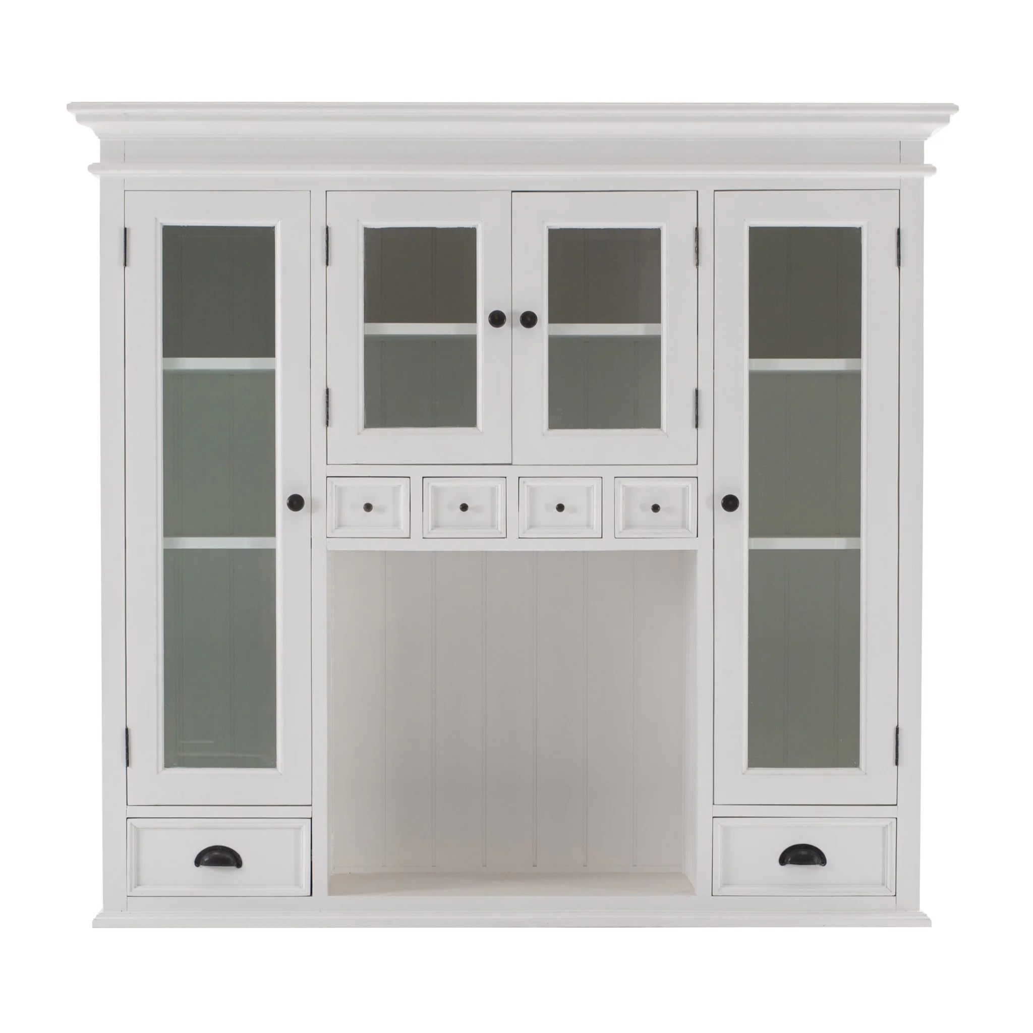 Classic White Kitchen Hutch By Homeroots - Image 6